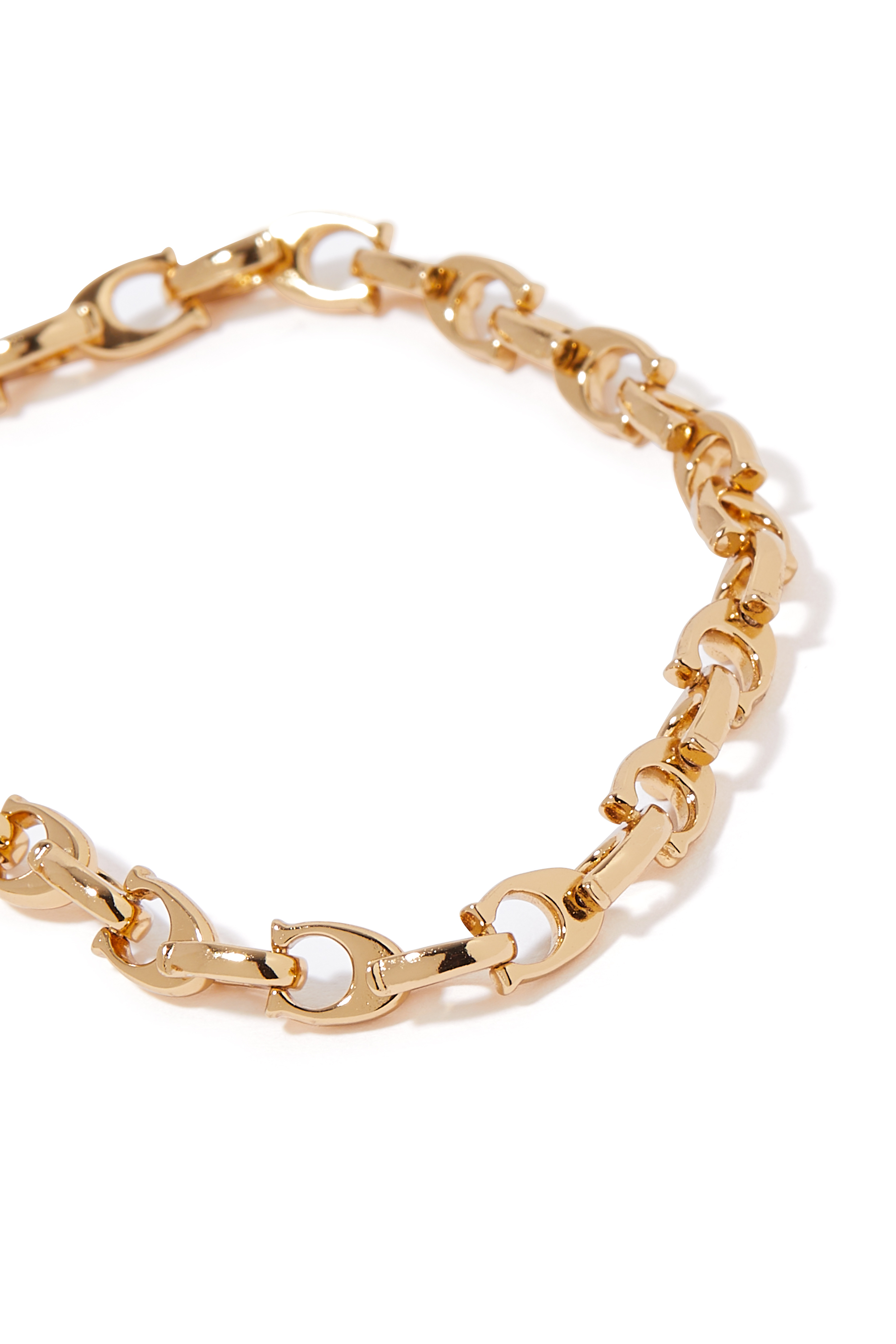 قلادة رقبة بحلقات بتصميم حرف شعار الماركة