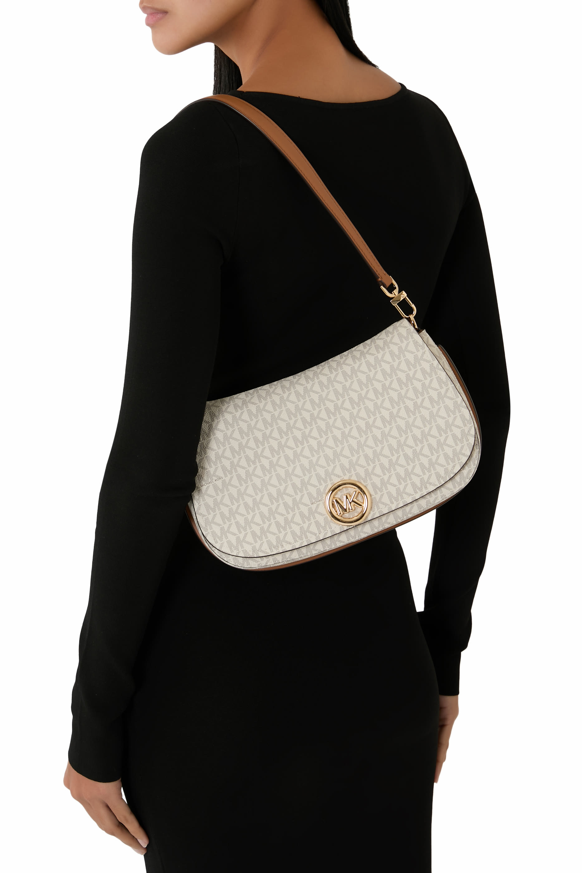 حقيبة كتف نوليتا متوسطة قنب بنقشة شعار الماركة