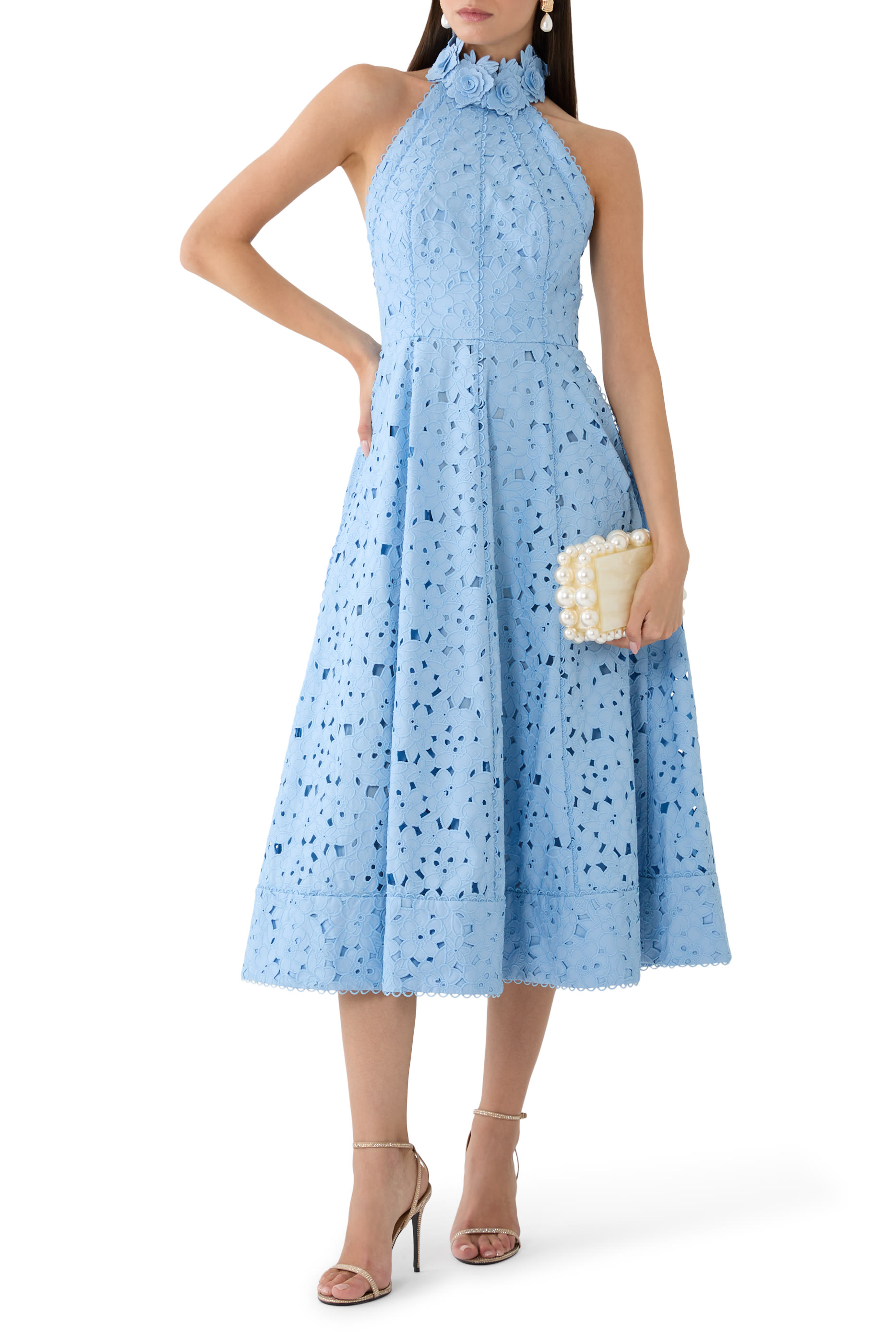 فستان نوفولا متوسط الطول برباط حول الرقبة