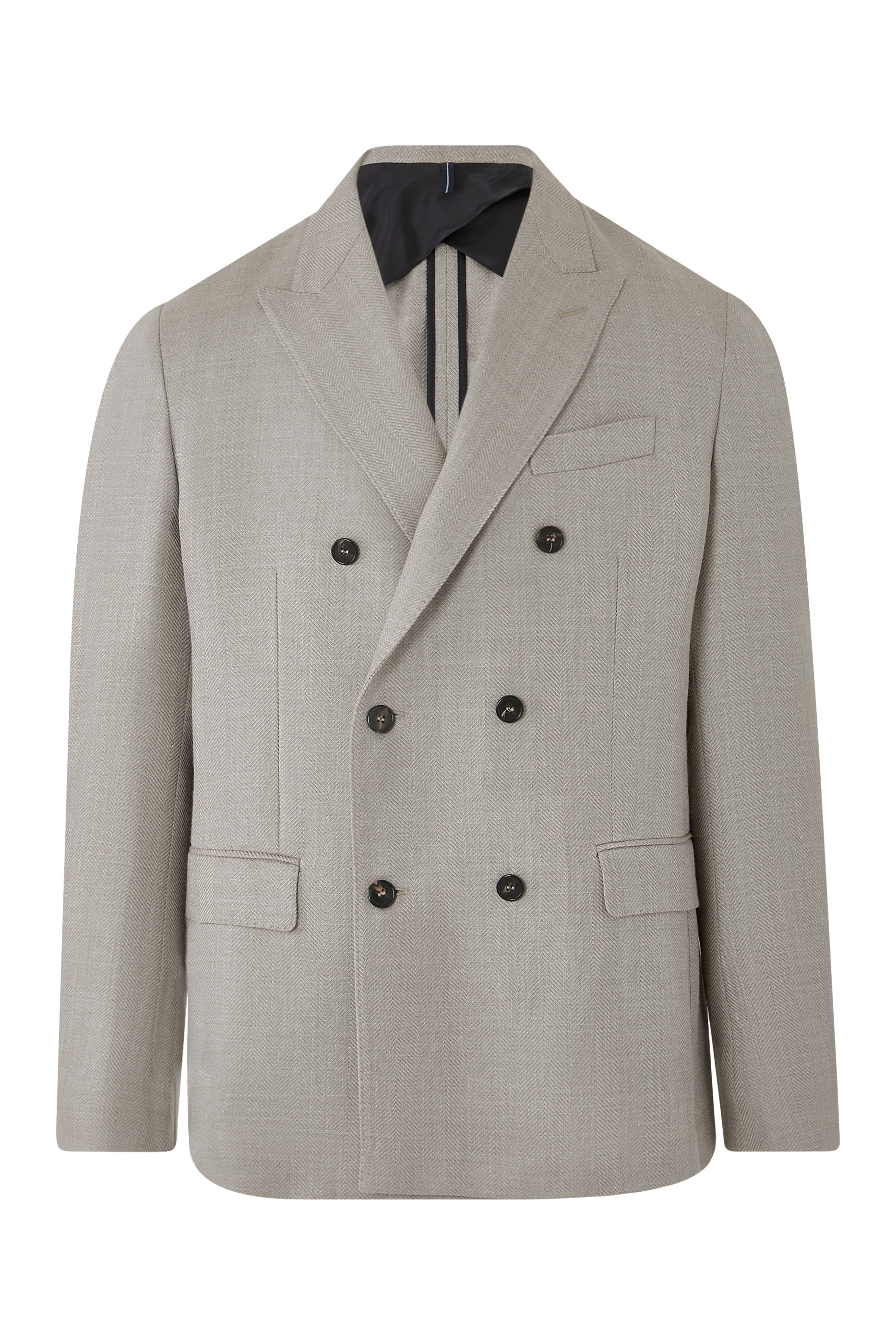 جاكيت بصفي أزرار للإغلاق وقصة ضيقة