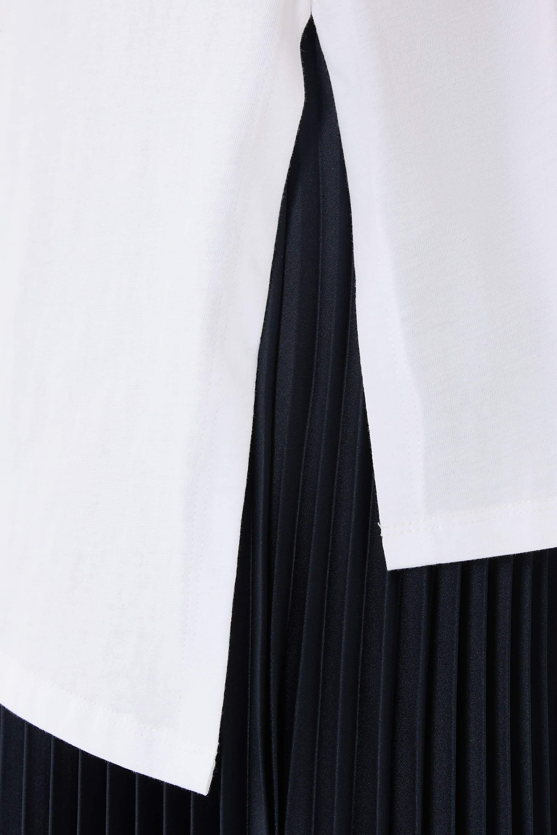  T-Shirt Combo Dress with Pleated Skirt 