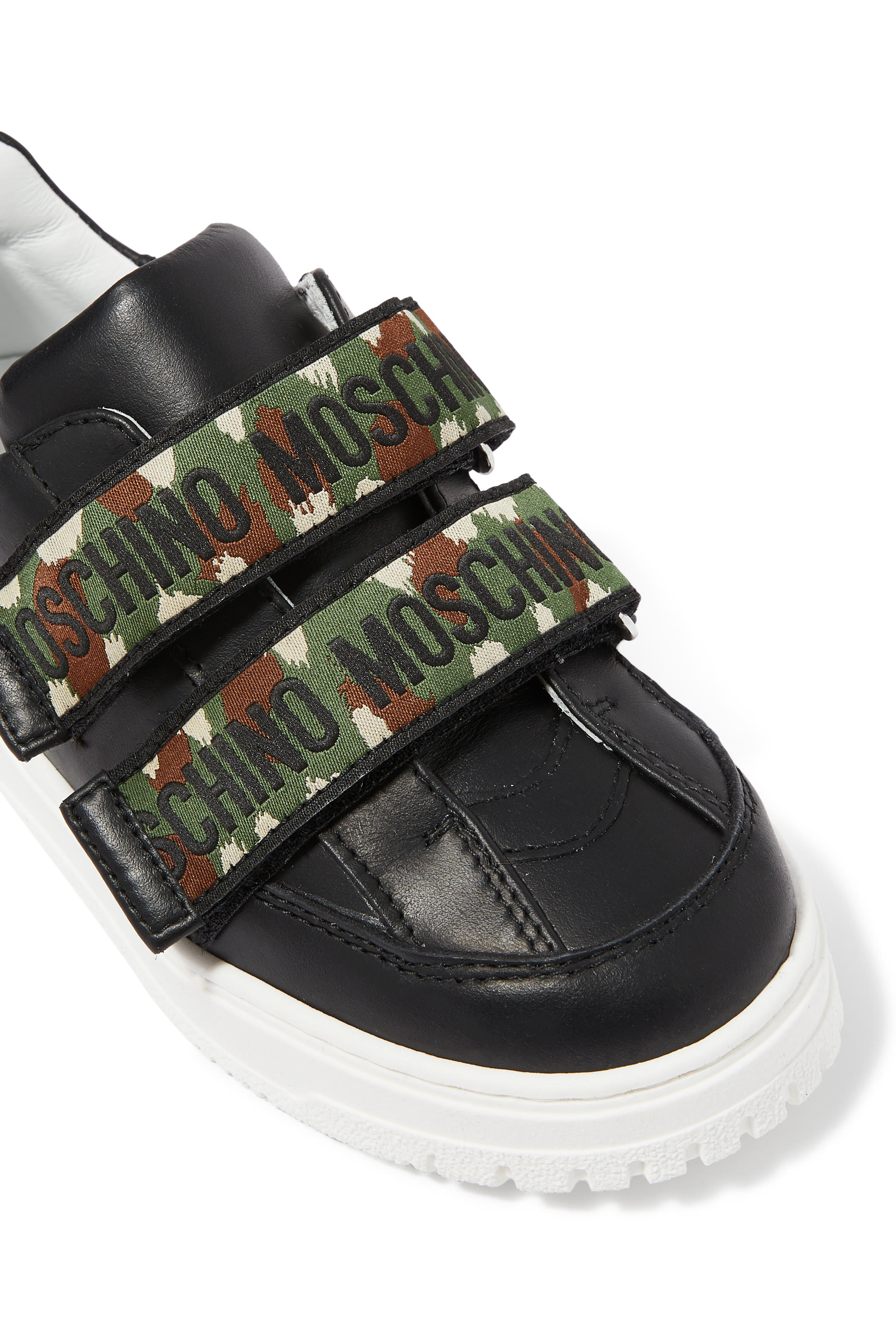 سنيكرز بكاحل منخفض جلد للأطفال