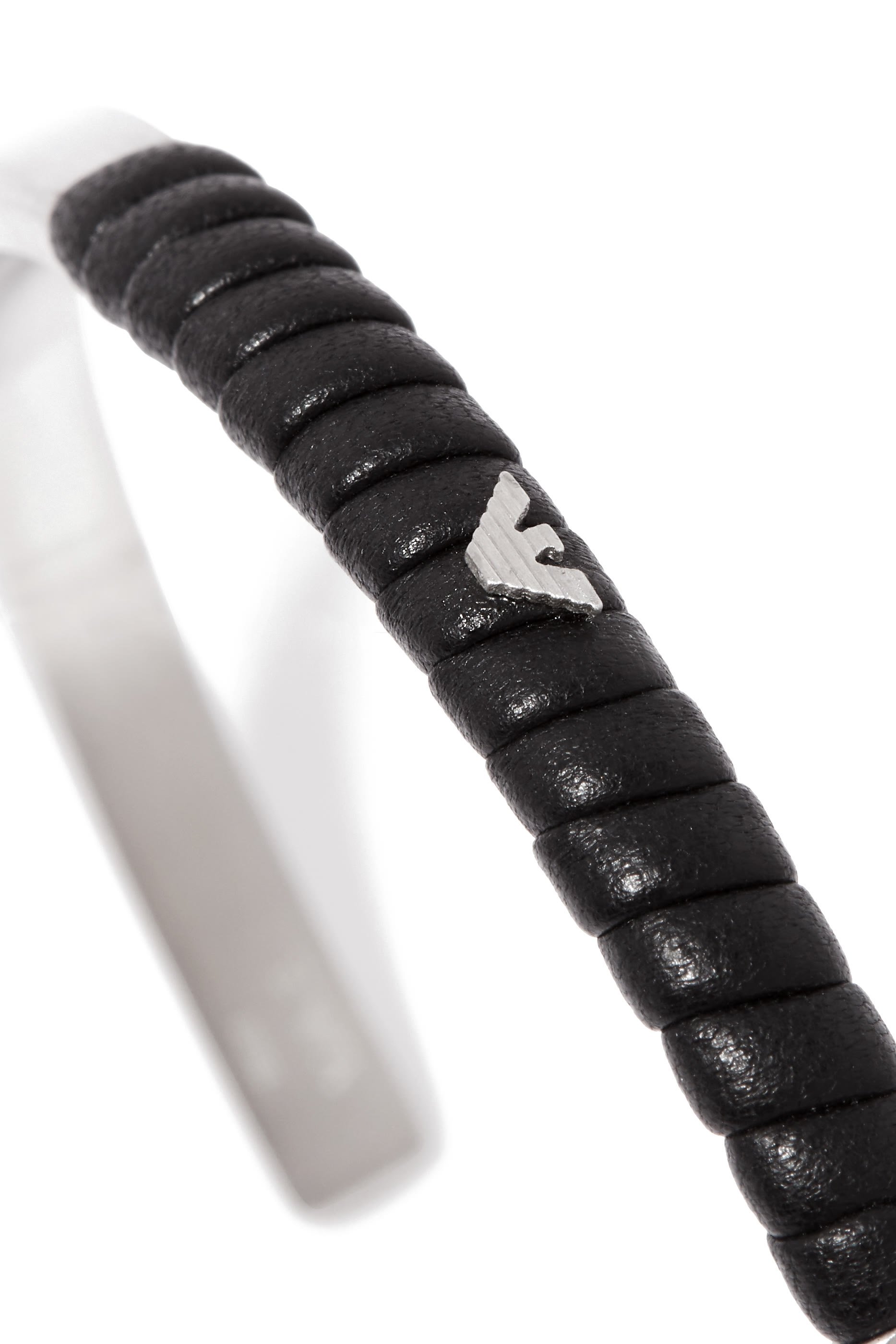 سوار ستانلس ستيل وجلد بشعار النسر