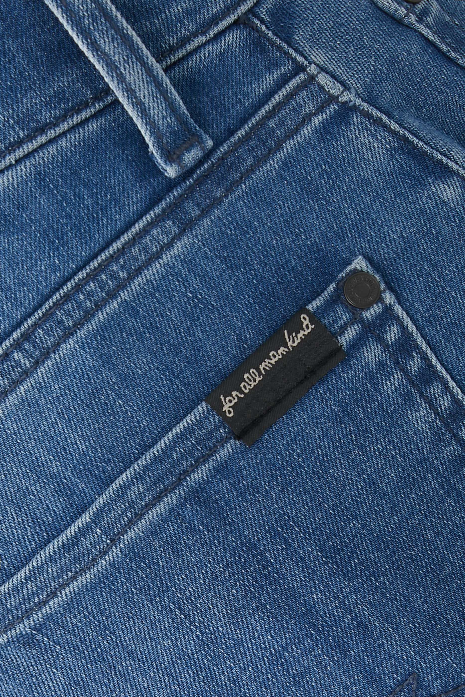 بنطال جينز تيك مطاطي بقصة ساق مدببة