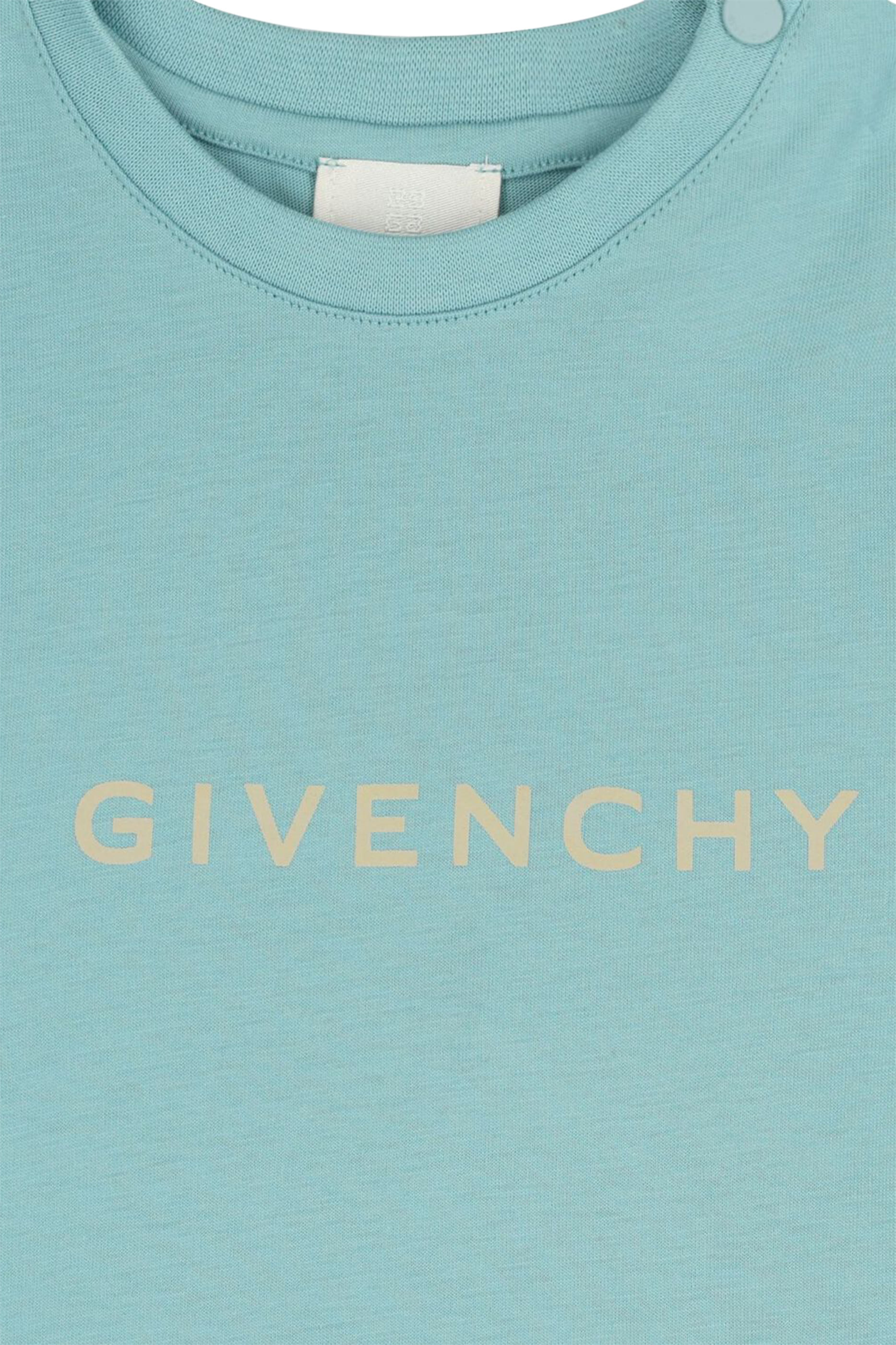 تيشيرت بأكمام قصيرة وشعار الماركة للأطفال