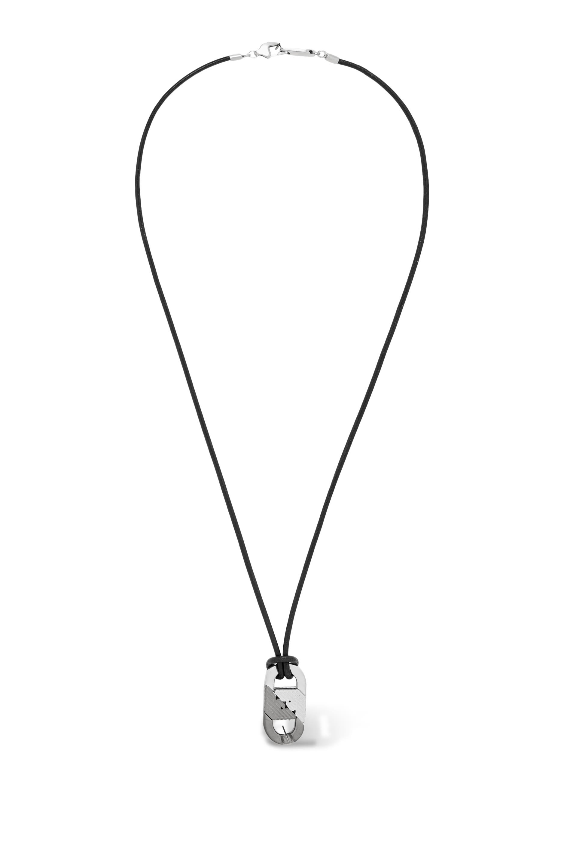 قلادة بشعار الماركة، جلد