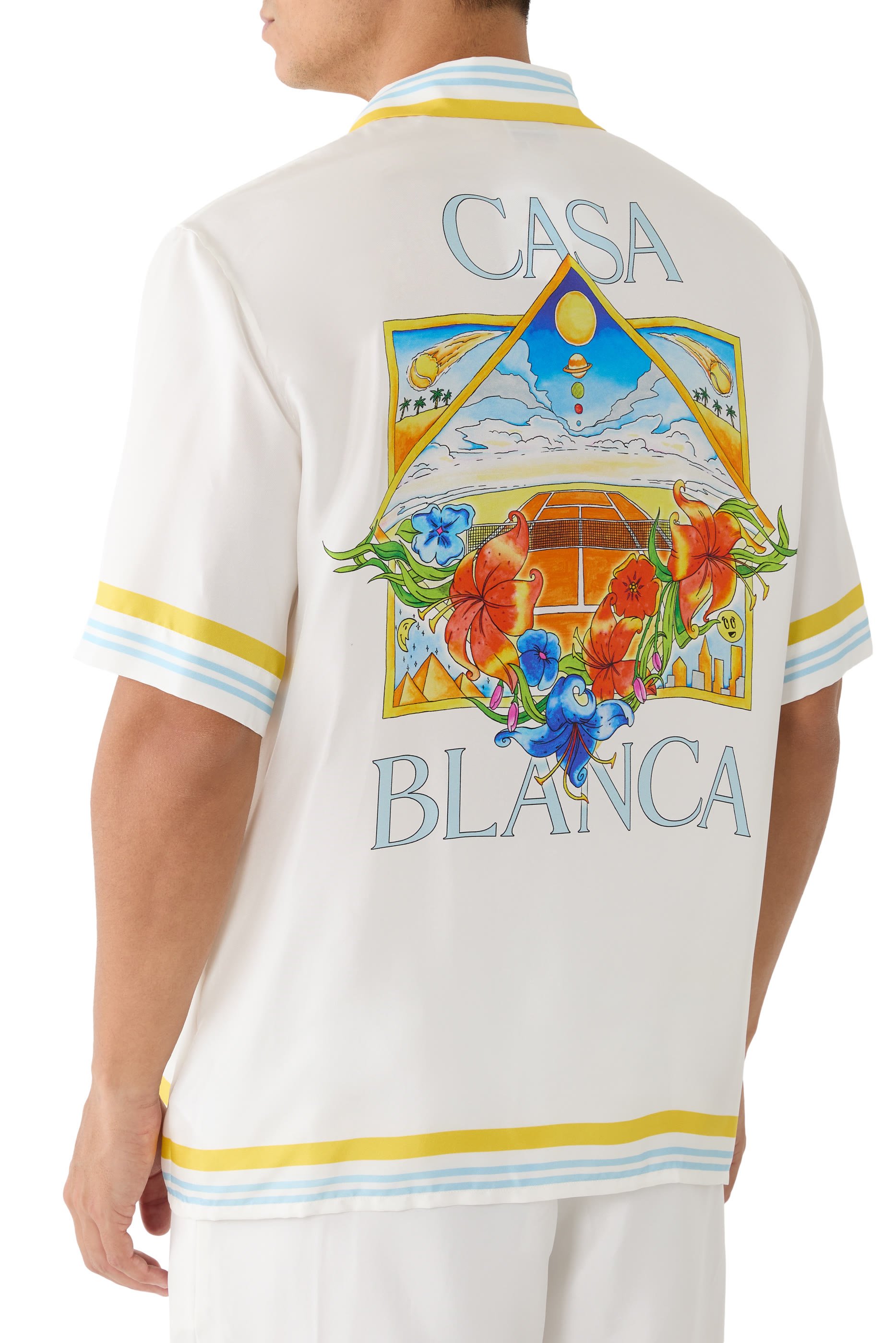 قميص تنس لاند سكيب بأكمام قصيرة حرير