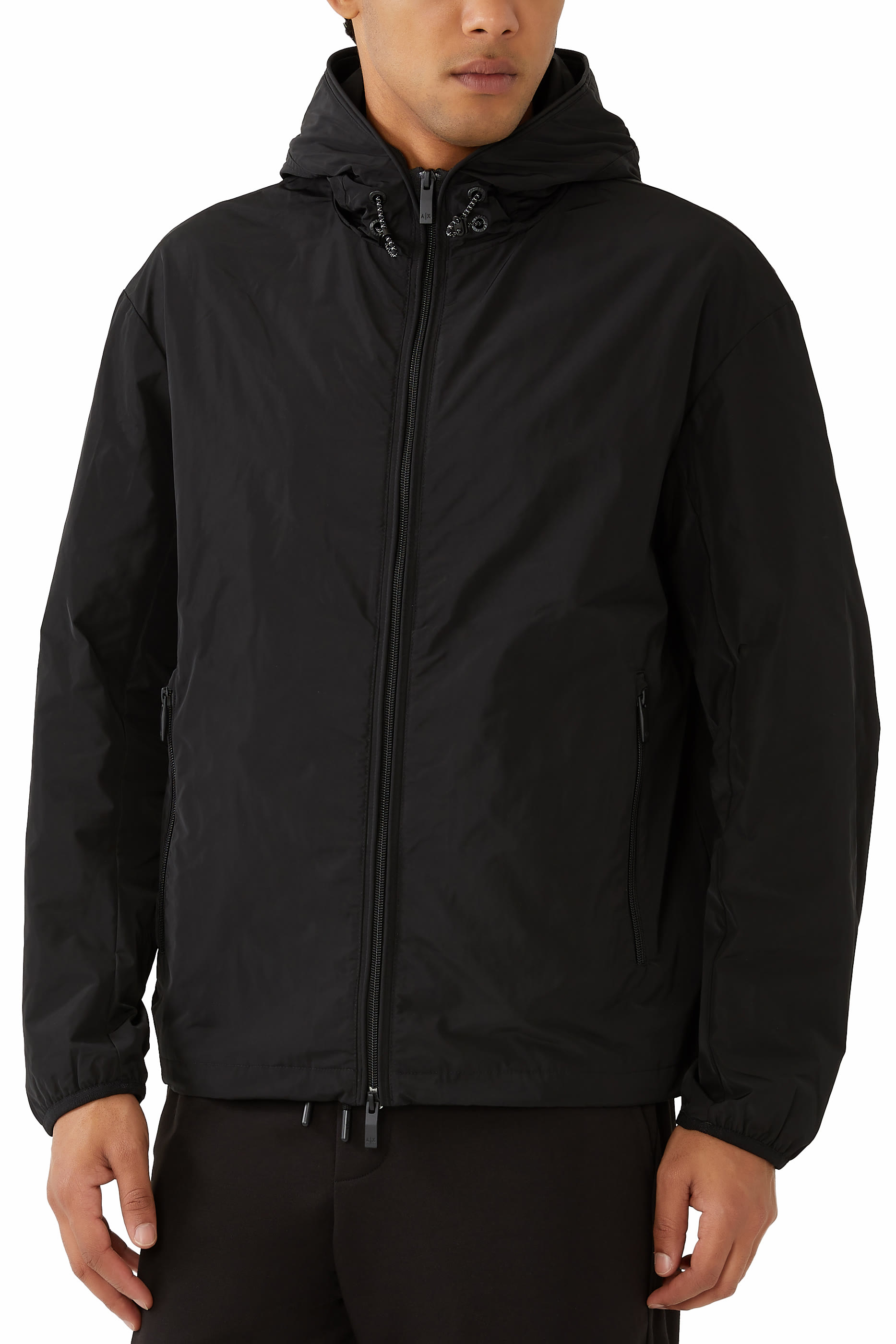 جاكيت بغطاء رأس وجيوب