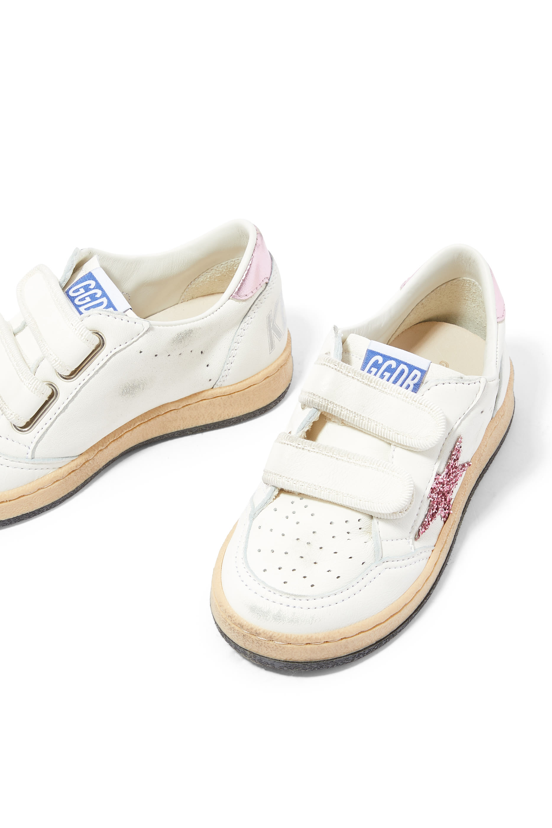 Kids Ball Star Touch-Strap Glitter Sneakers