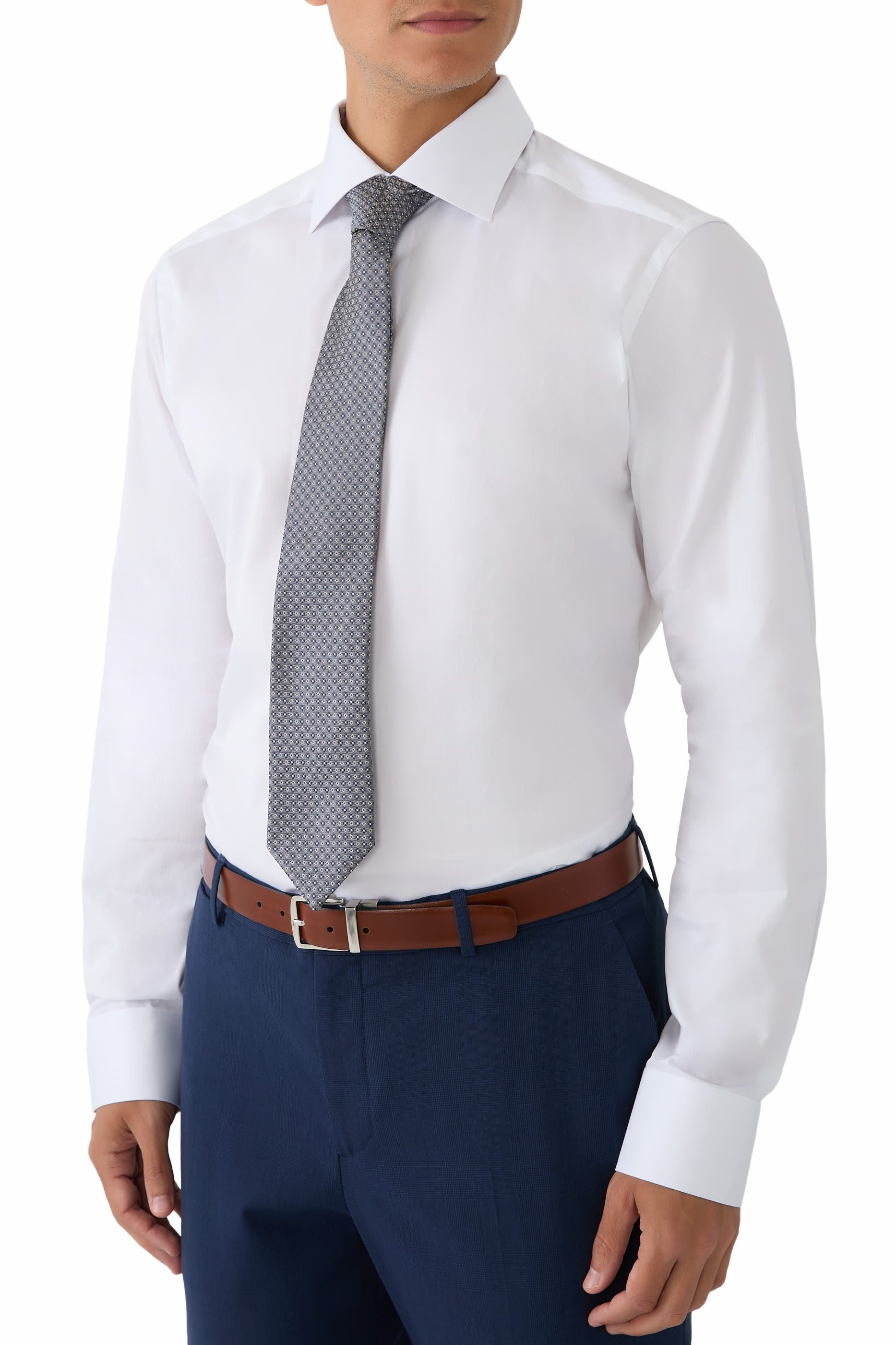 ربطة عنق بنقشة زهور منسوجة حرير