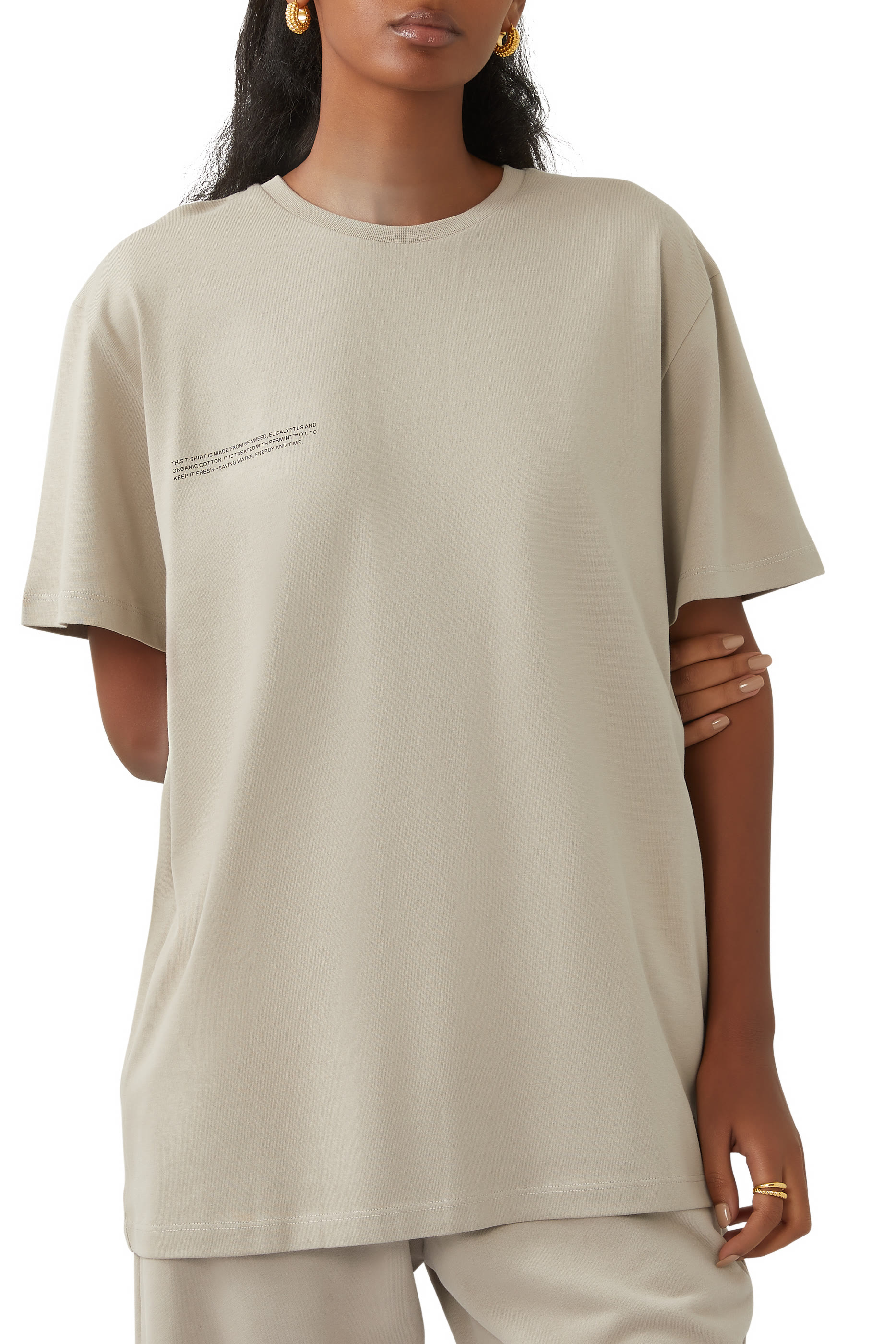 تيشيرت قطن عضوي بألياف الأعشاب البحرية