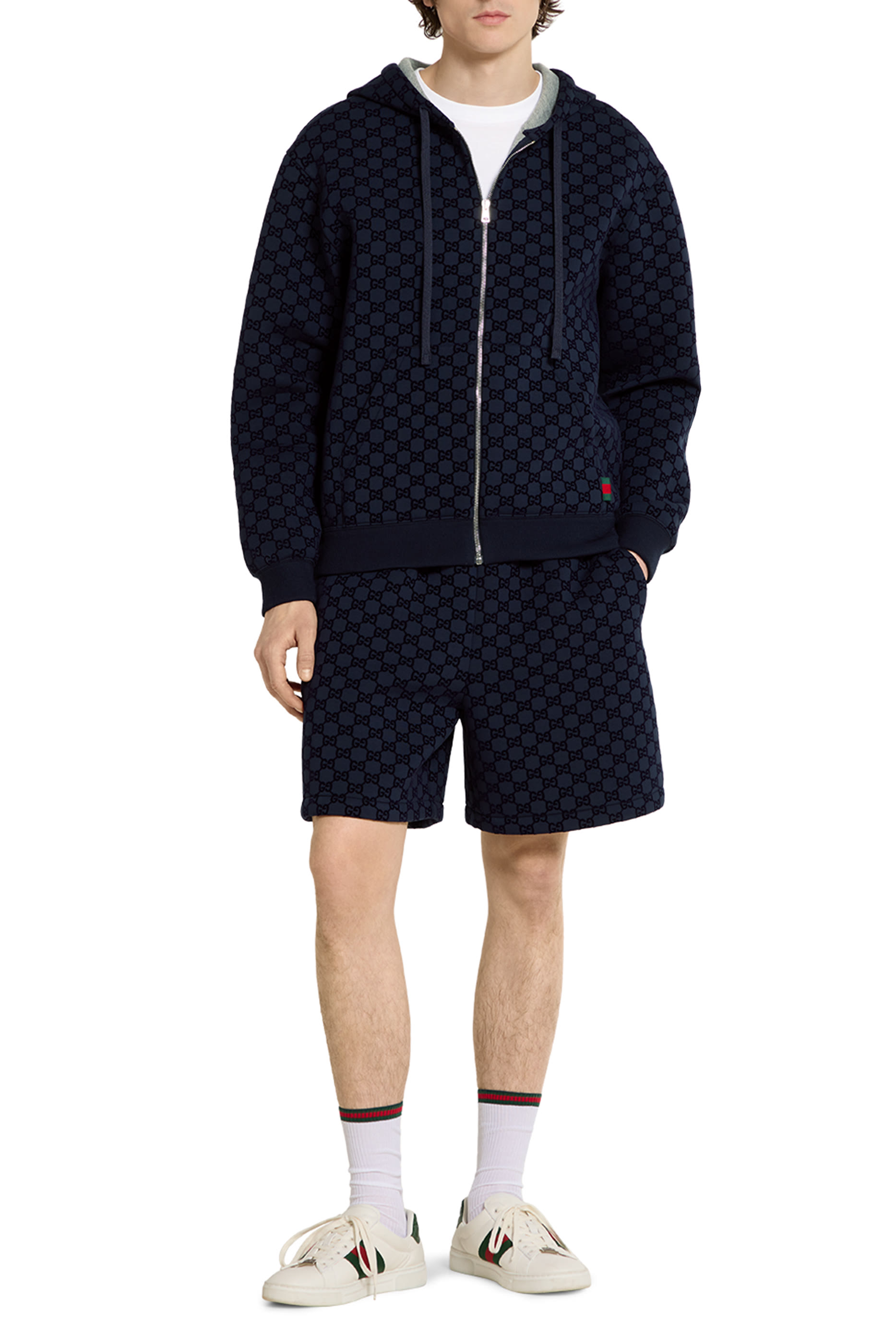 شورت بنقشة جيرسيه فيسكوز مزدوج