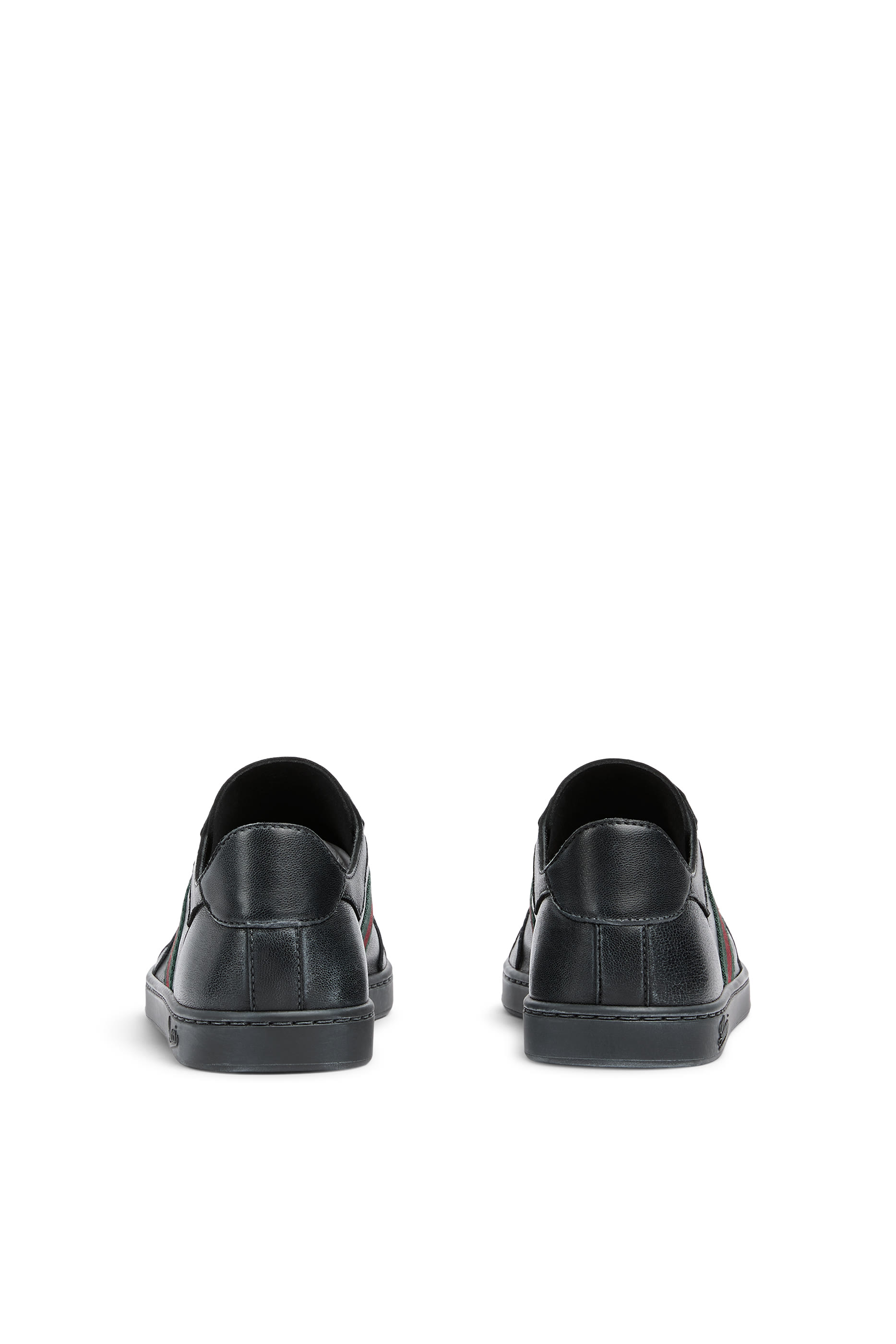 سنيكرز بكاحل منخفض جلد مطاطي