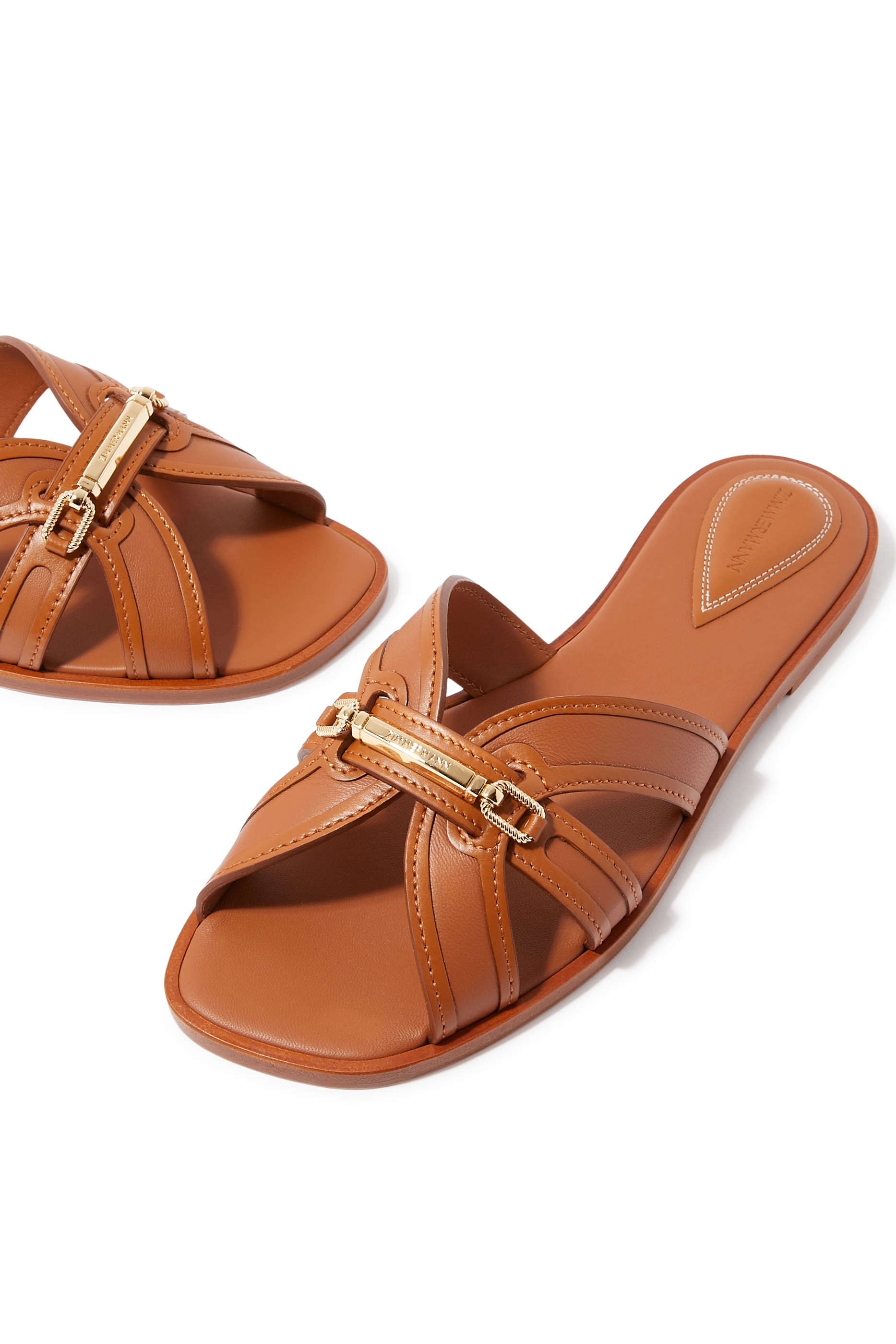 حذاء مفتوح من الخلف بريزما بكعب مسطح