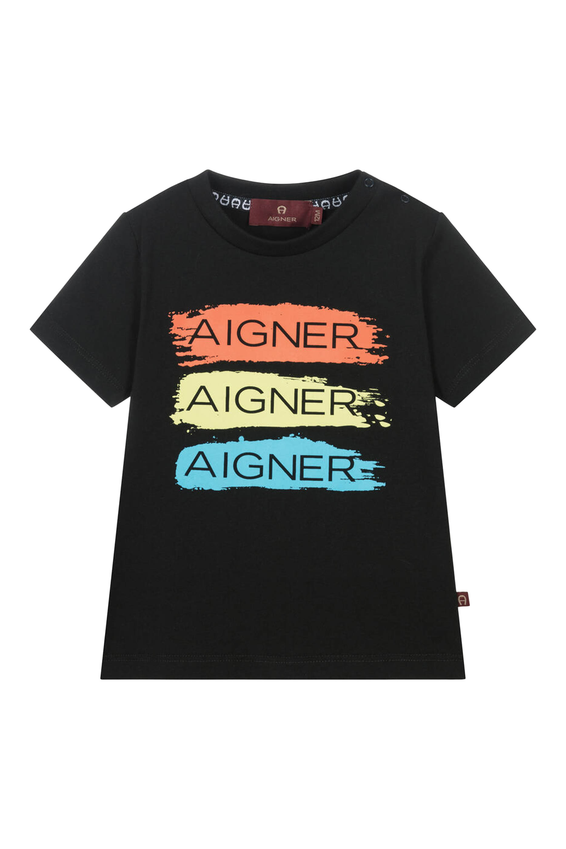 تيشيرت بطبعات شعار الماركة للأطفال