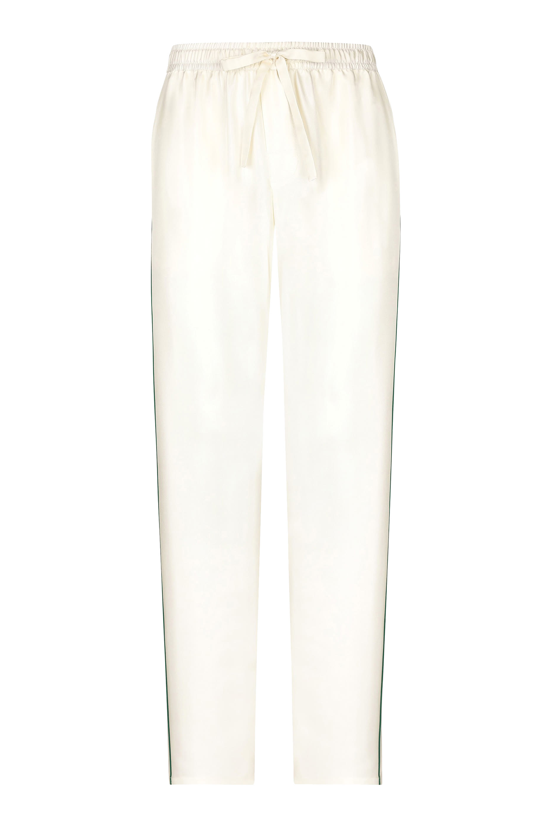 بنطال رياضي مطرز بشعار الماركة حرير