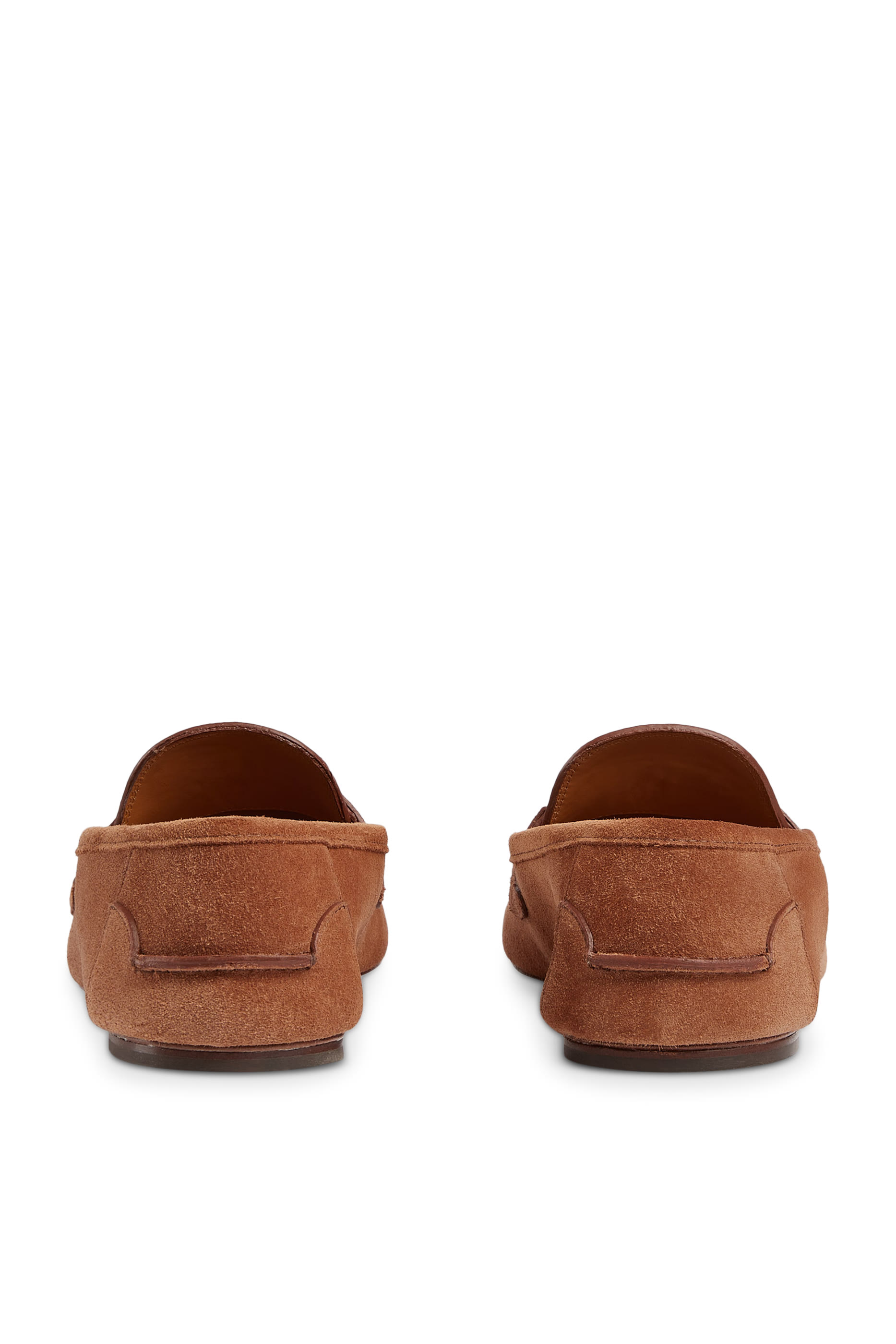 حذاء سهل الإرتداء جلد بحلية حرفي شعار الماركة