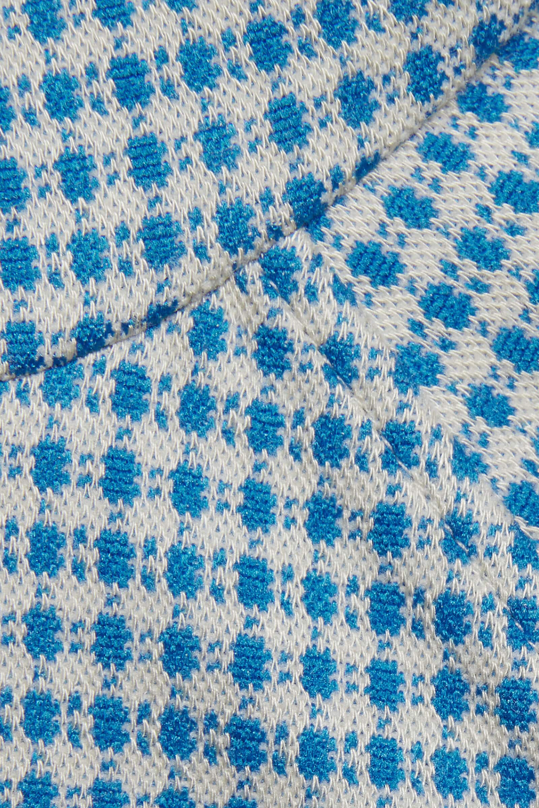 جاكيت للأطفال بشريط ويب ونقشة مربعات جينغهام جيرسيه