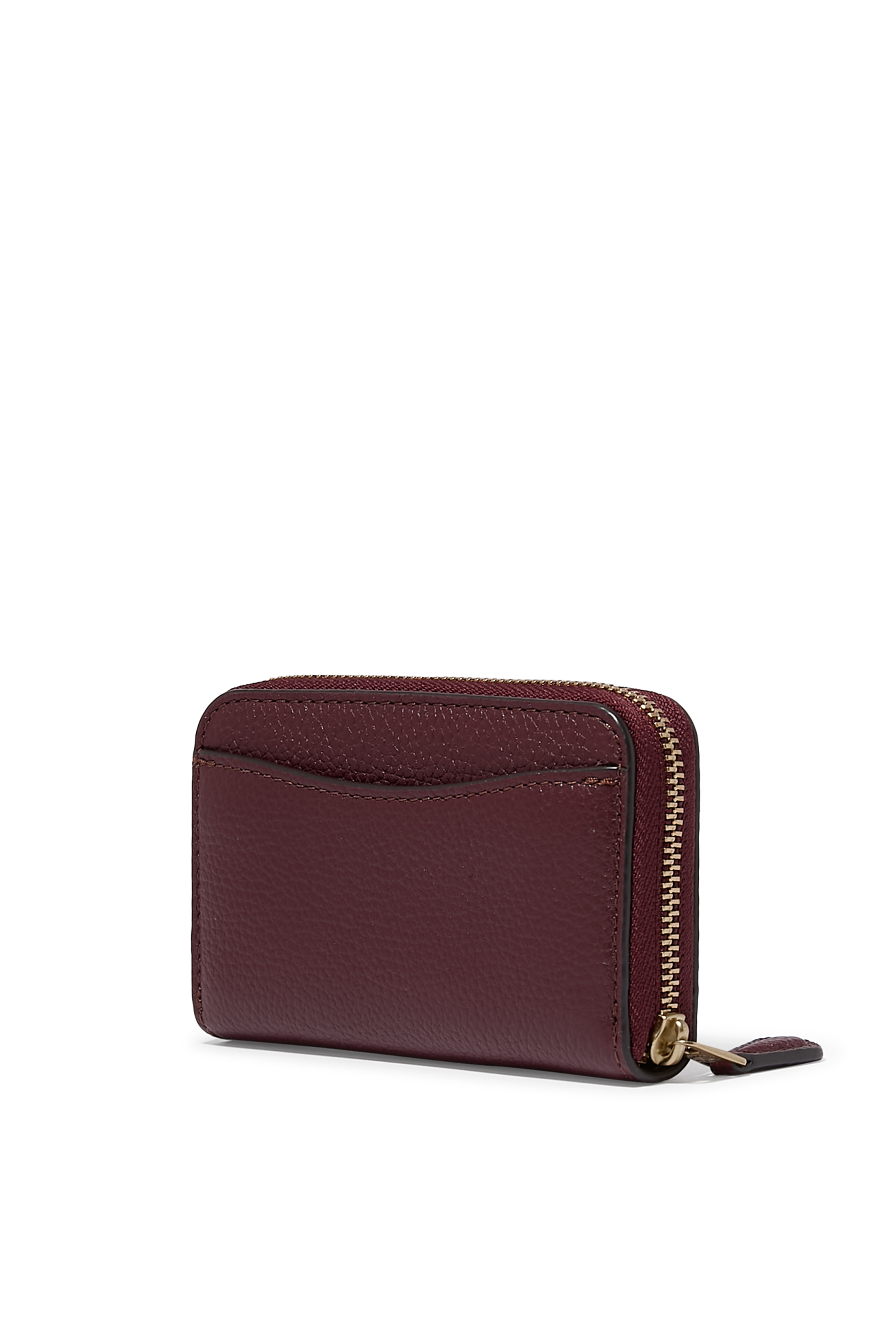 حافظة بطاقات جلد مصقول بارز الملمس