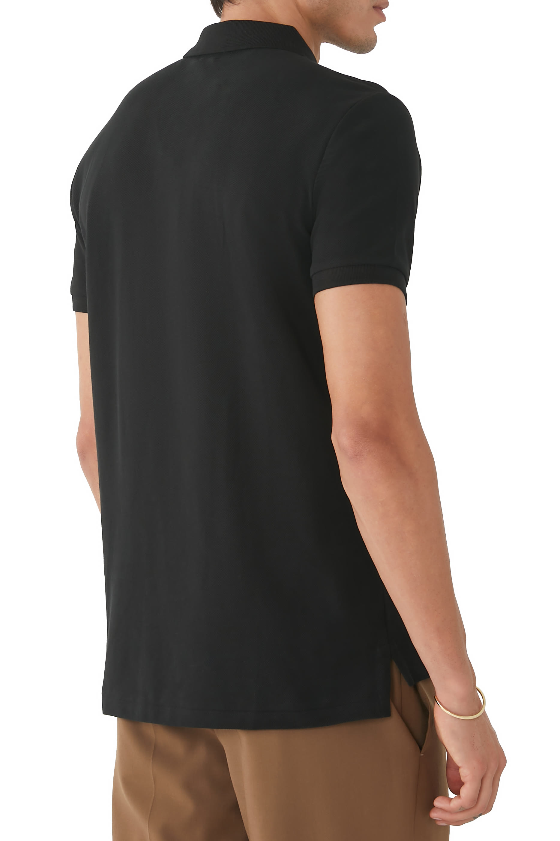 تيشيرت بولو مطرز بشعار الماركة