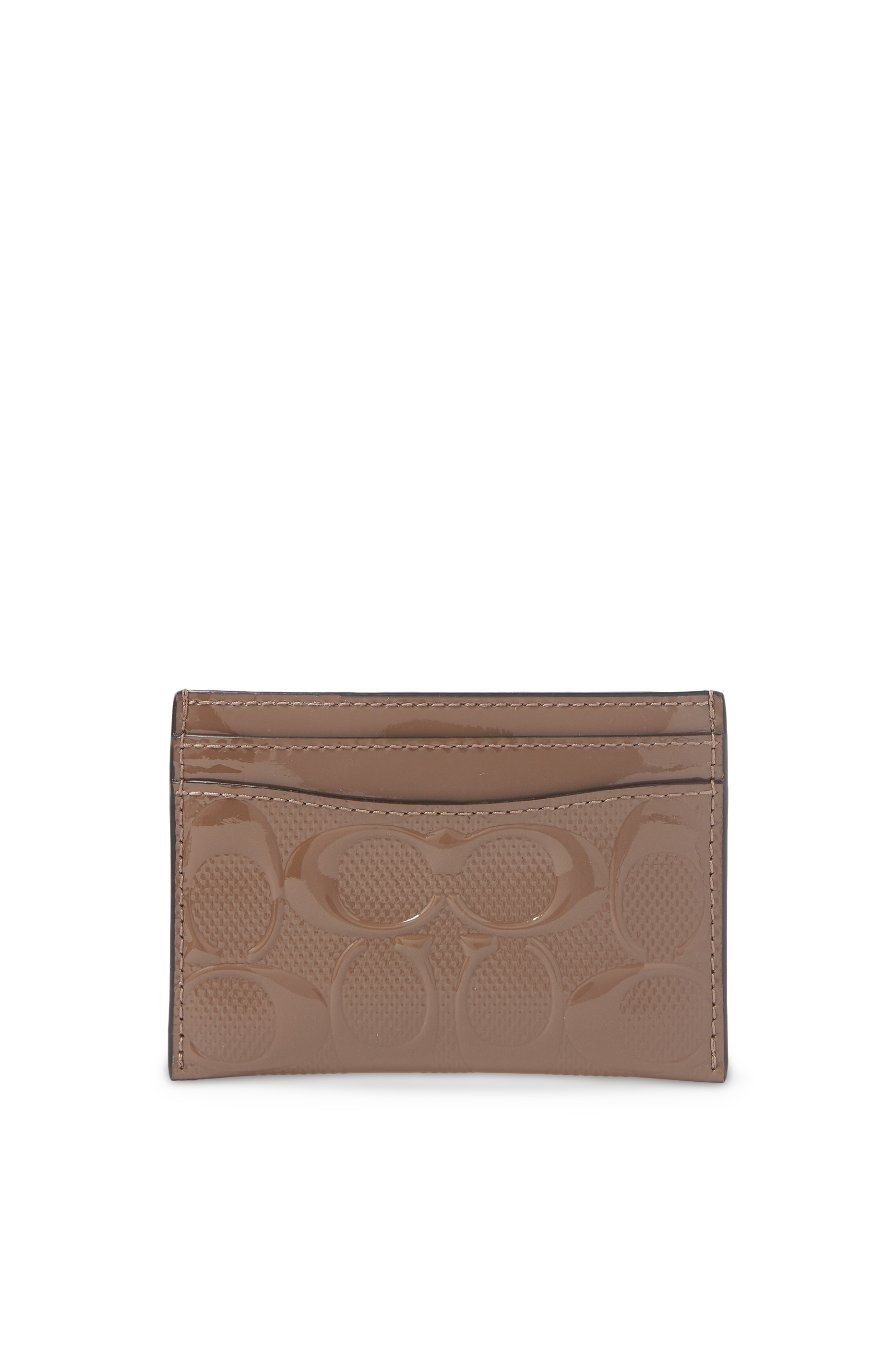 حافظة بطاقات رفيعة جلد بشعار الماركة