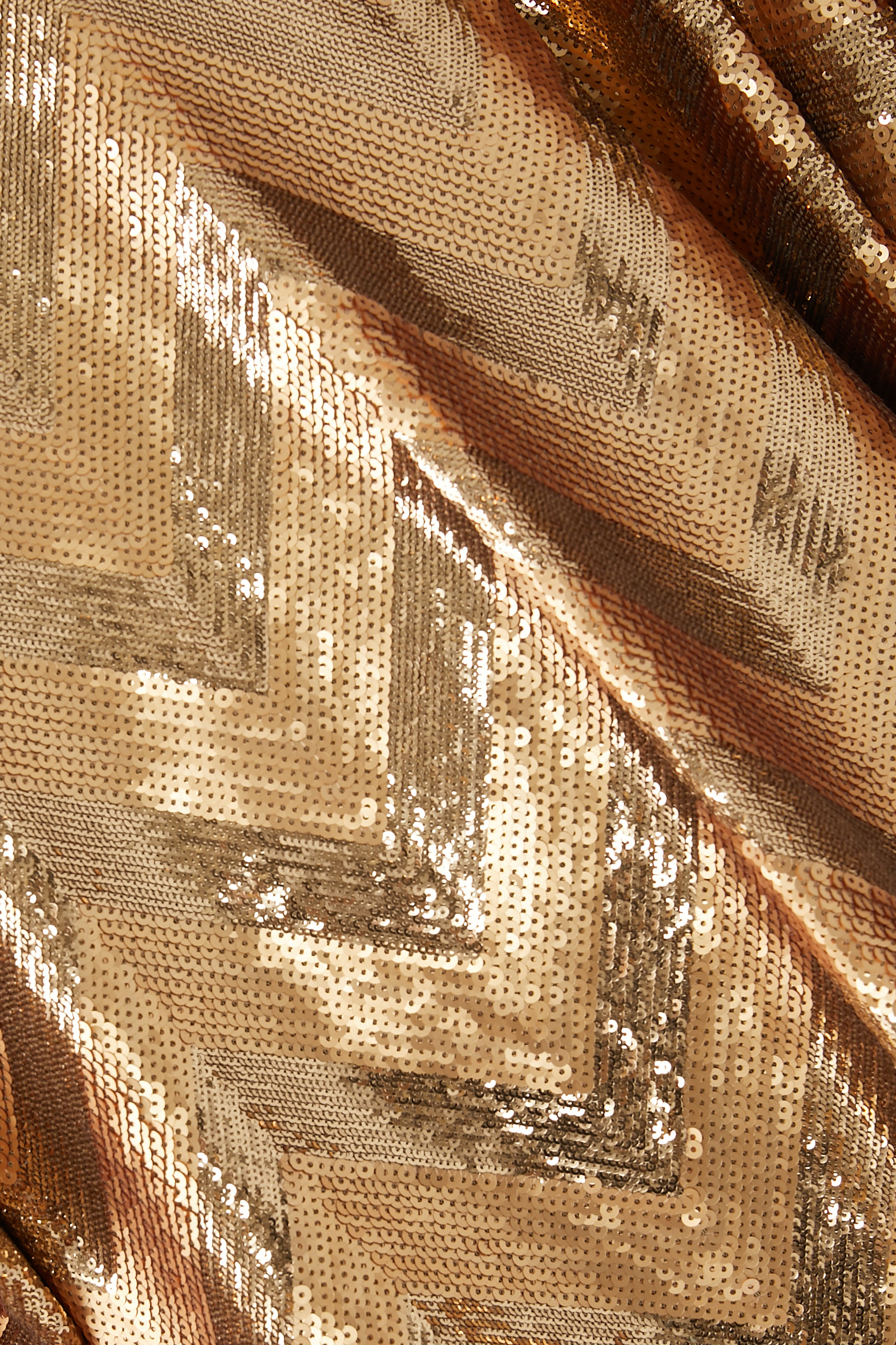 قفطان لامع بنقشة خطوط شيفرون متعرجة