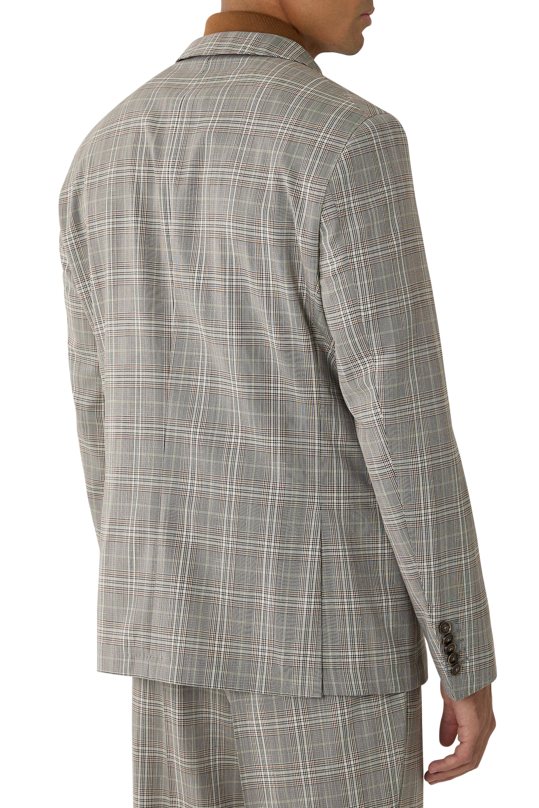 Checked Slim-Fit Jacket