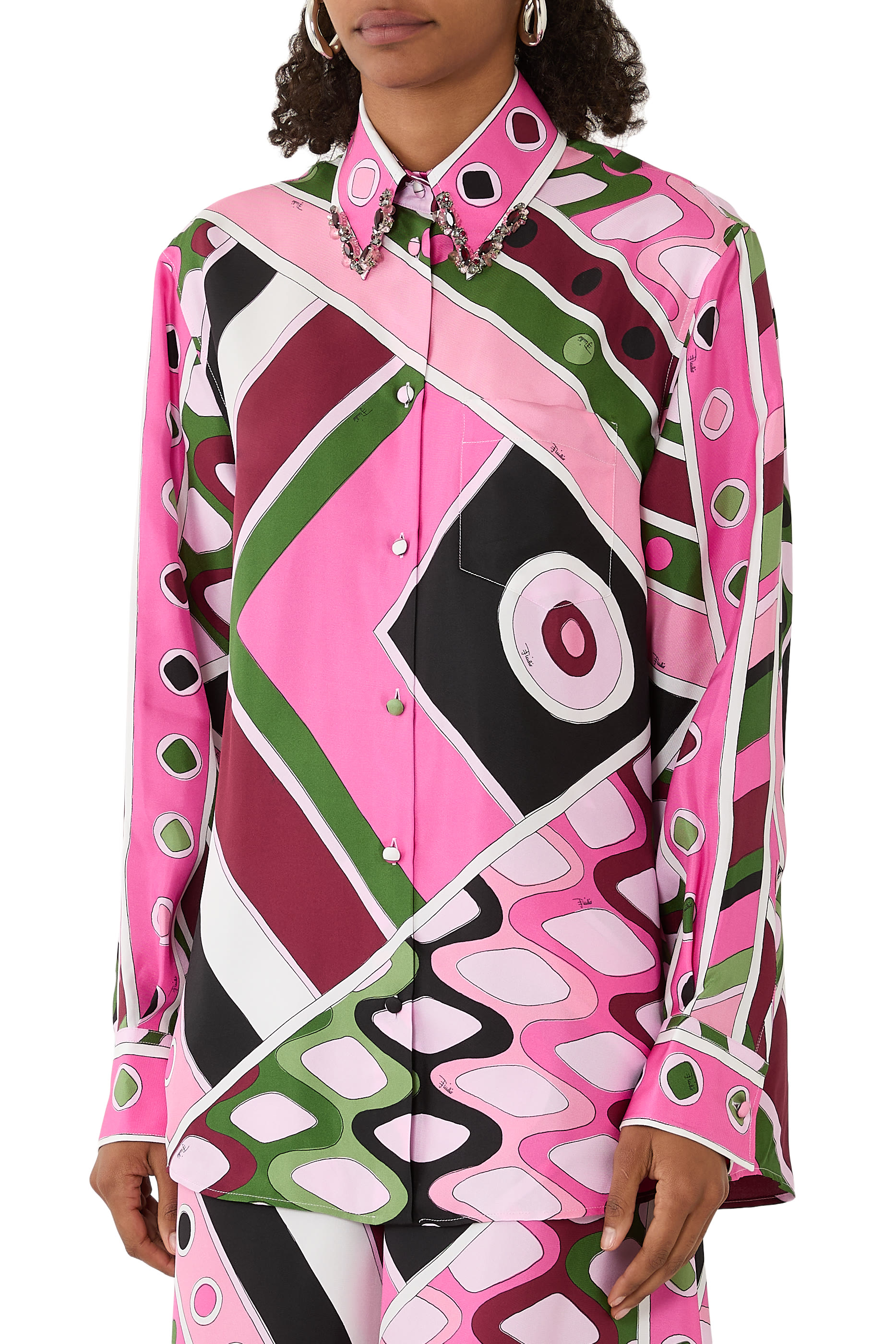 قميص بطبعة فيفارا حرير تويل