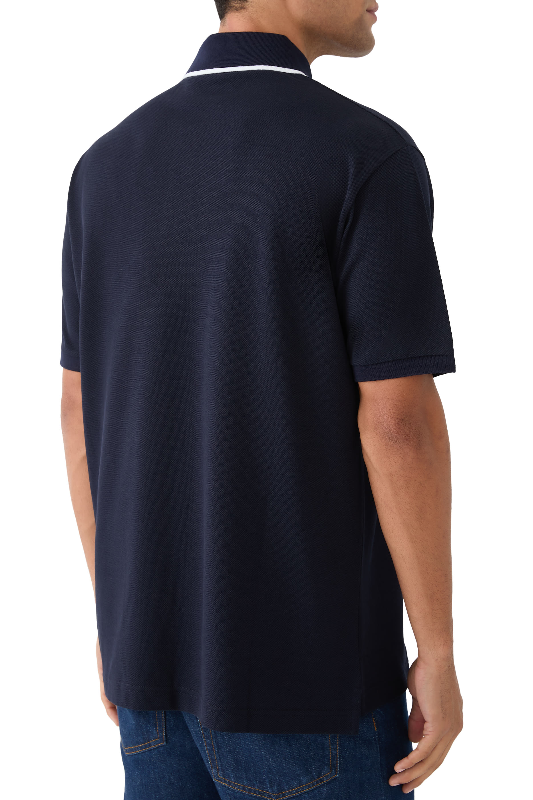 قميص بولو بتطريز قطن بيكيه