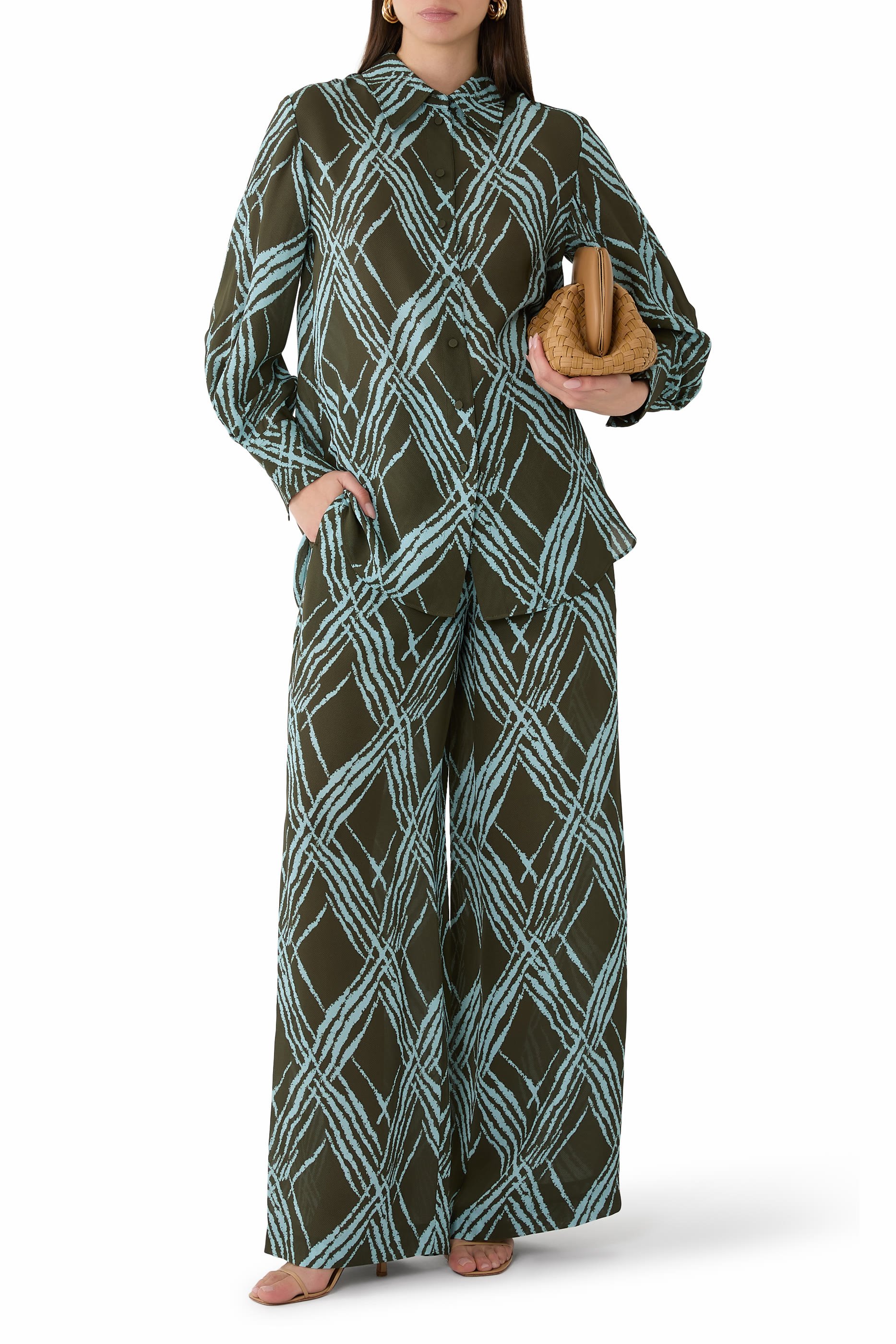 بلوزة سينا بتصميم متموج حرير