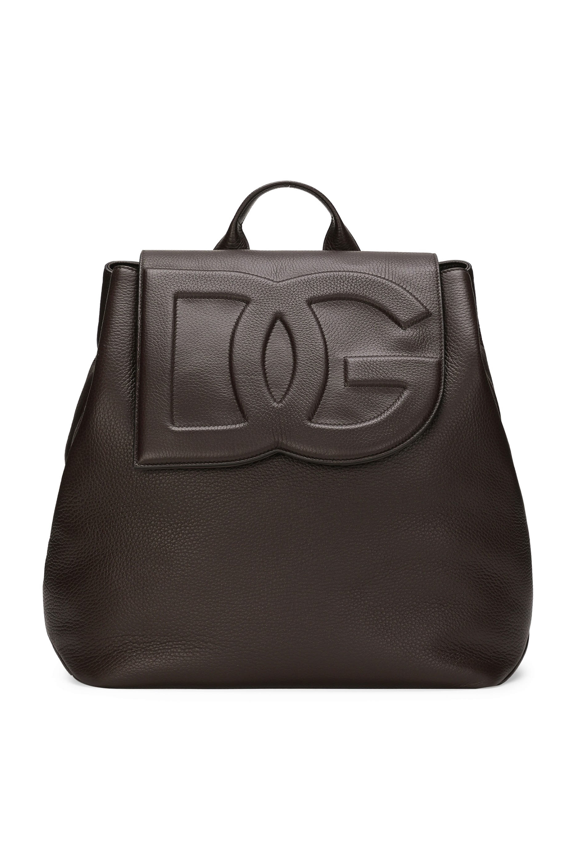 حقيبة ظهر بشعار الماركة جلد غزال