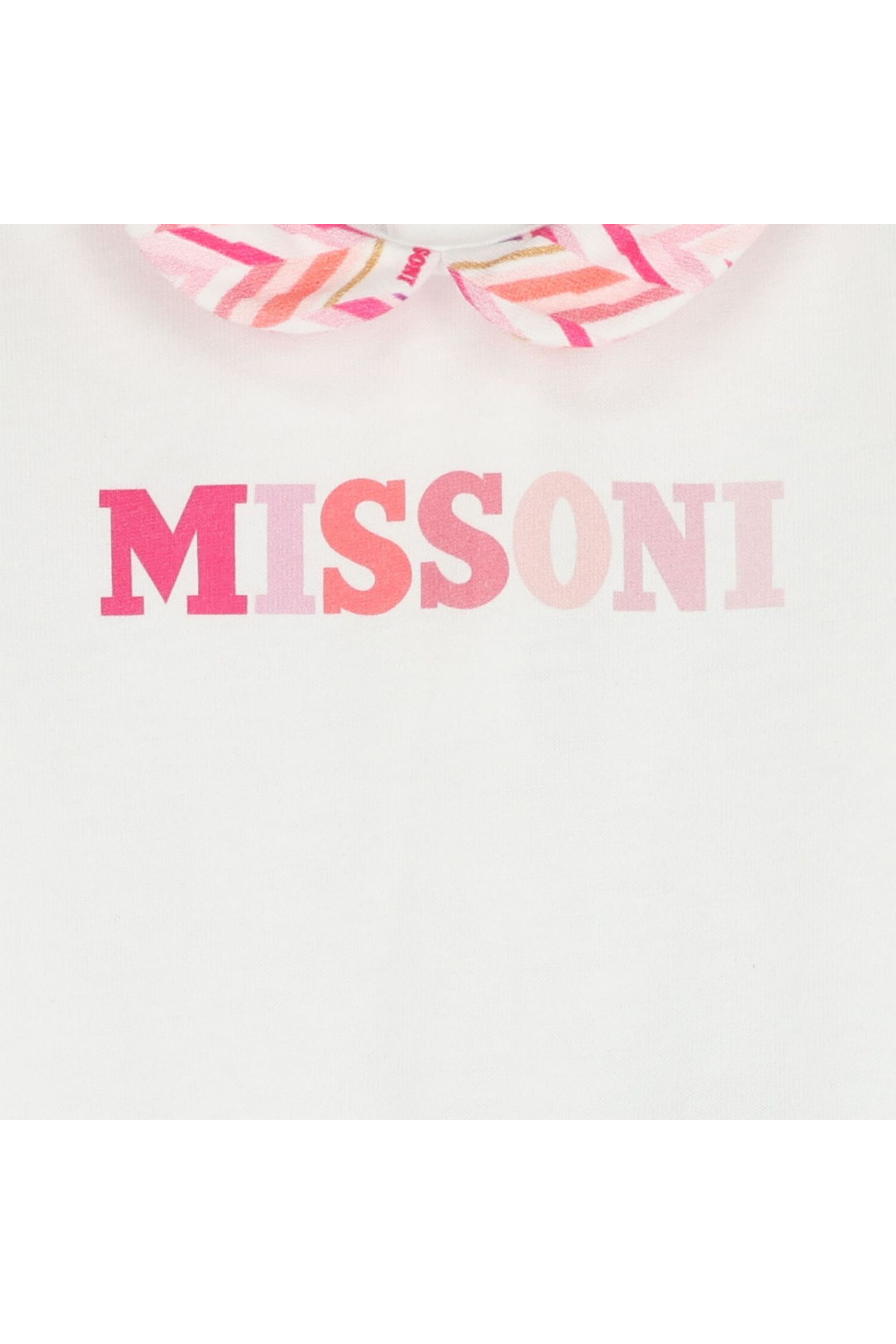 طقم بطبعة خطوط متعرجة وشعار الماركة للأطفال