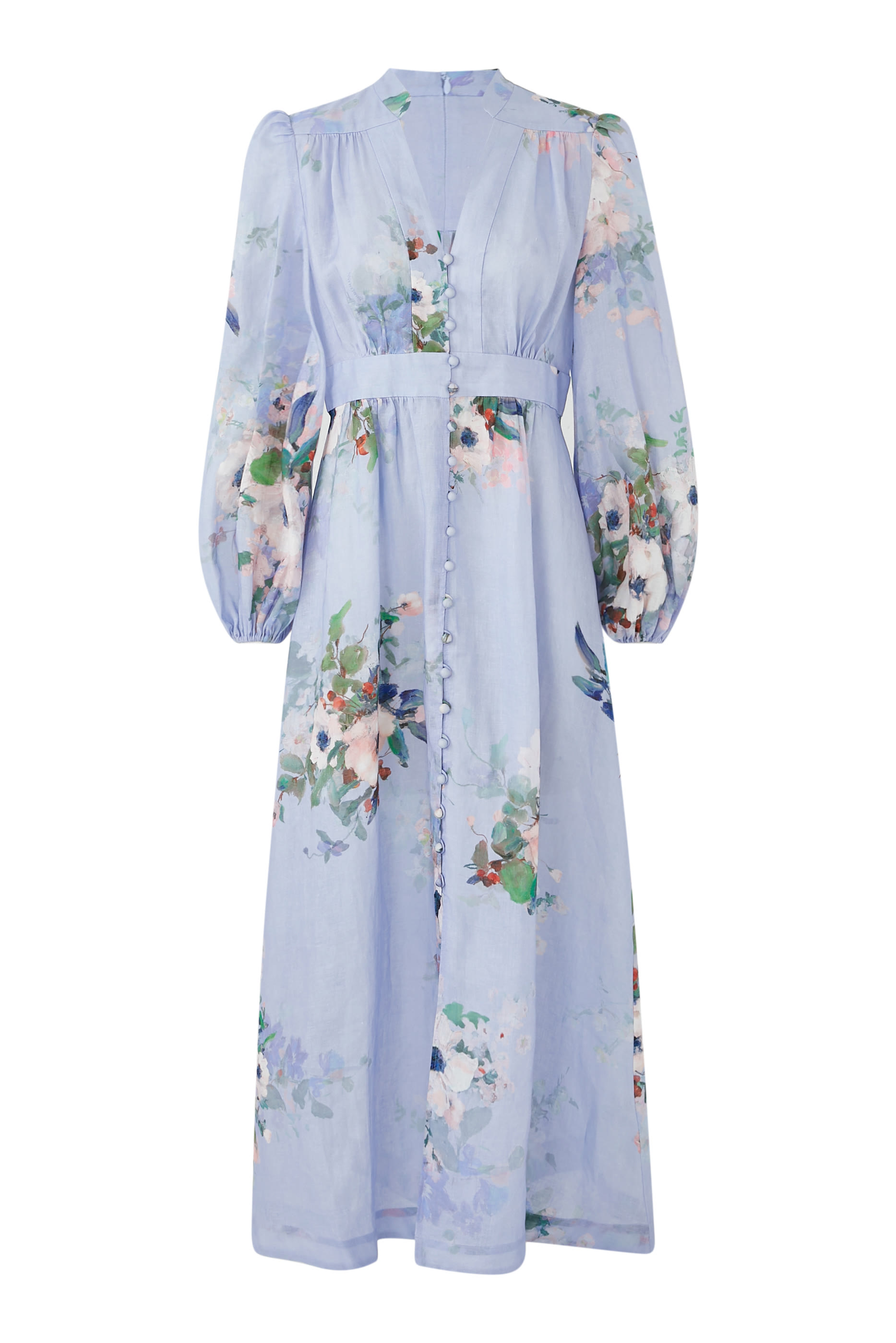 فستان إيفرلي متوسط الطول بزهور