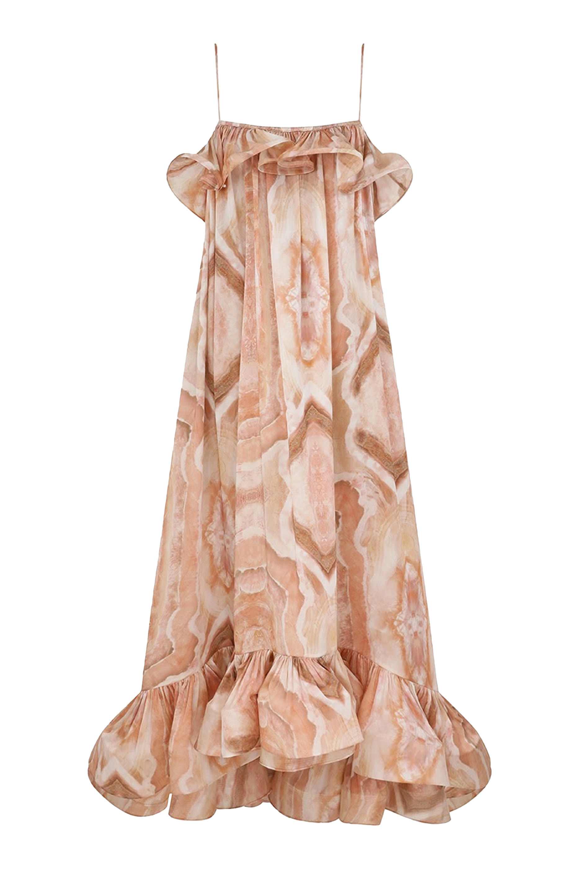 فستان سهرة الومينيت بكشكش