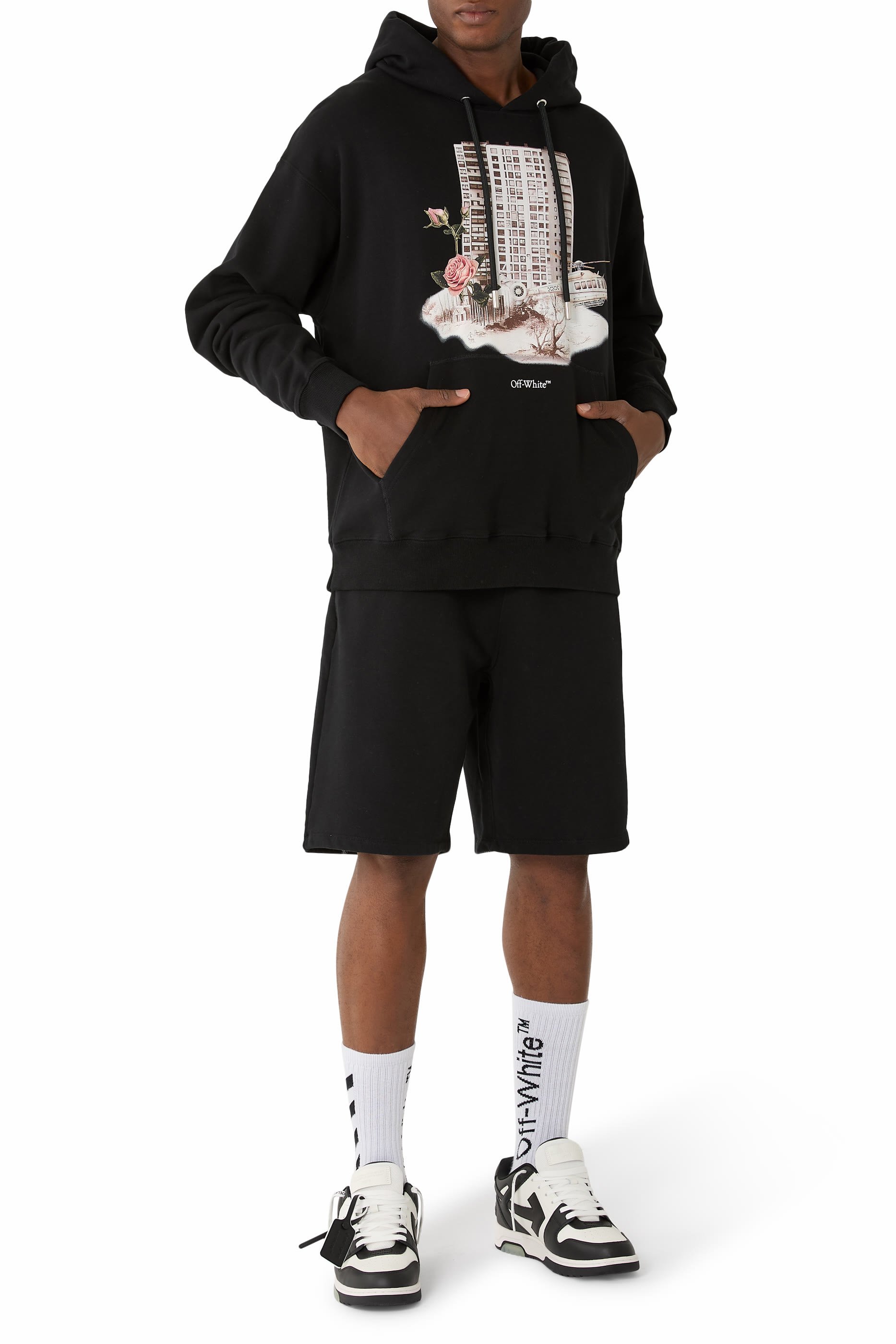 هودي سكيت بنقشة مبنى