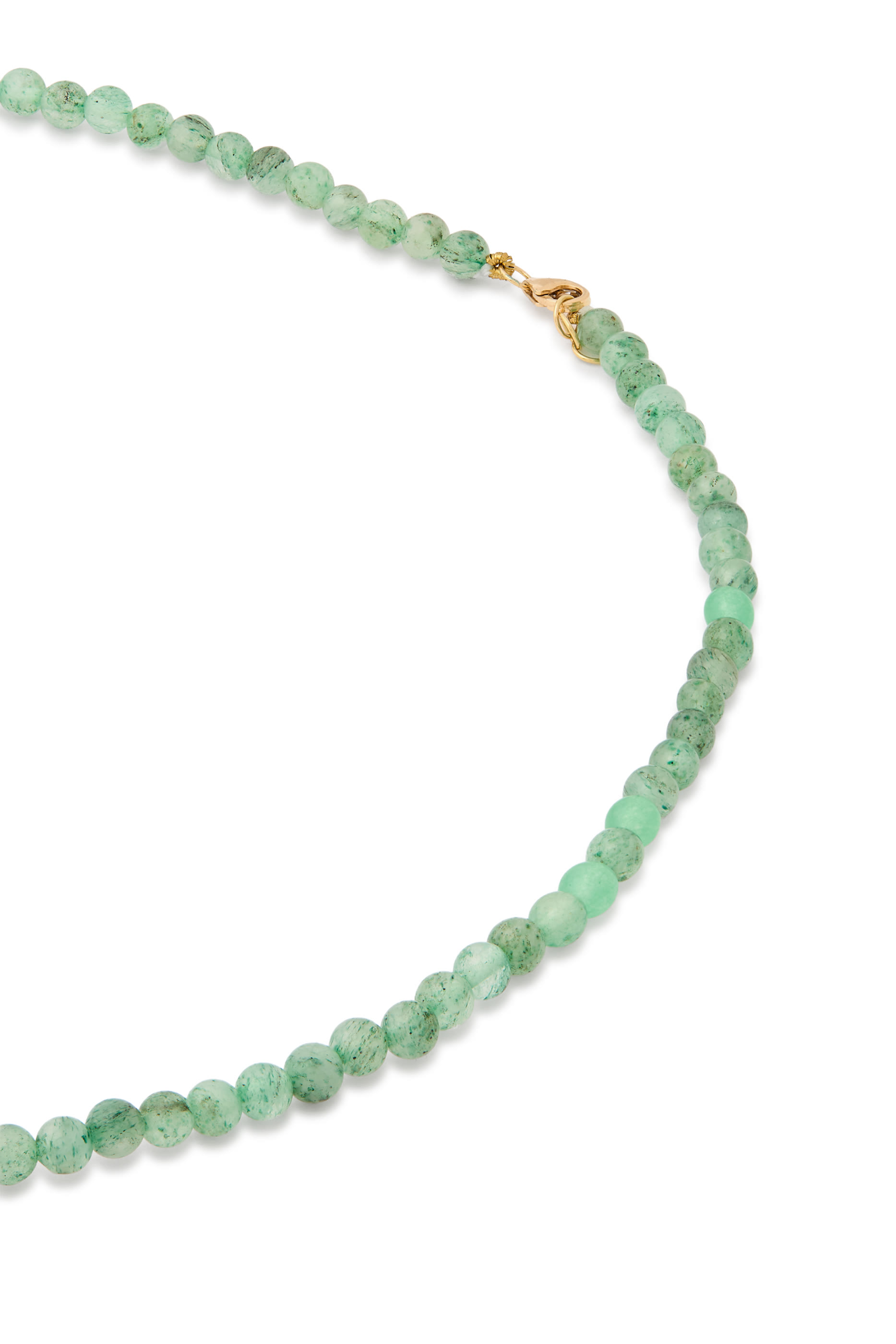 قلادة وريور بحلية صغيرة مرصعة بالماس، ذهب أصفر عيار 18 وخرز