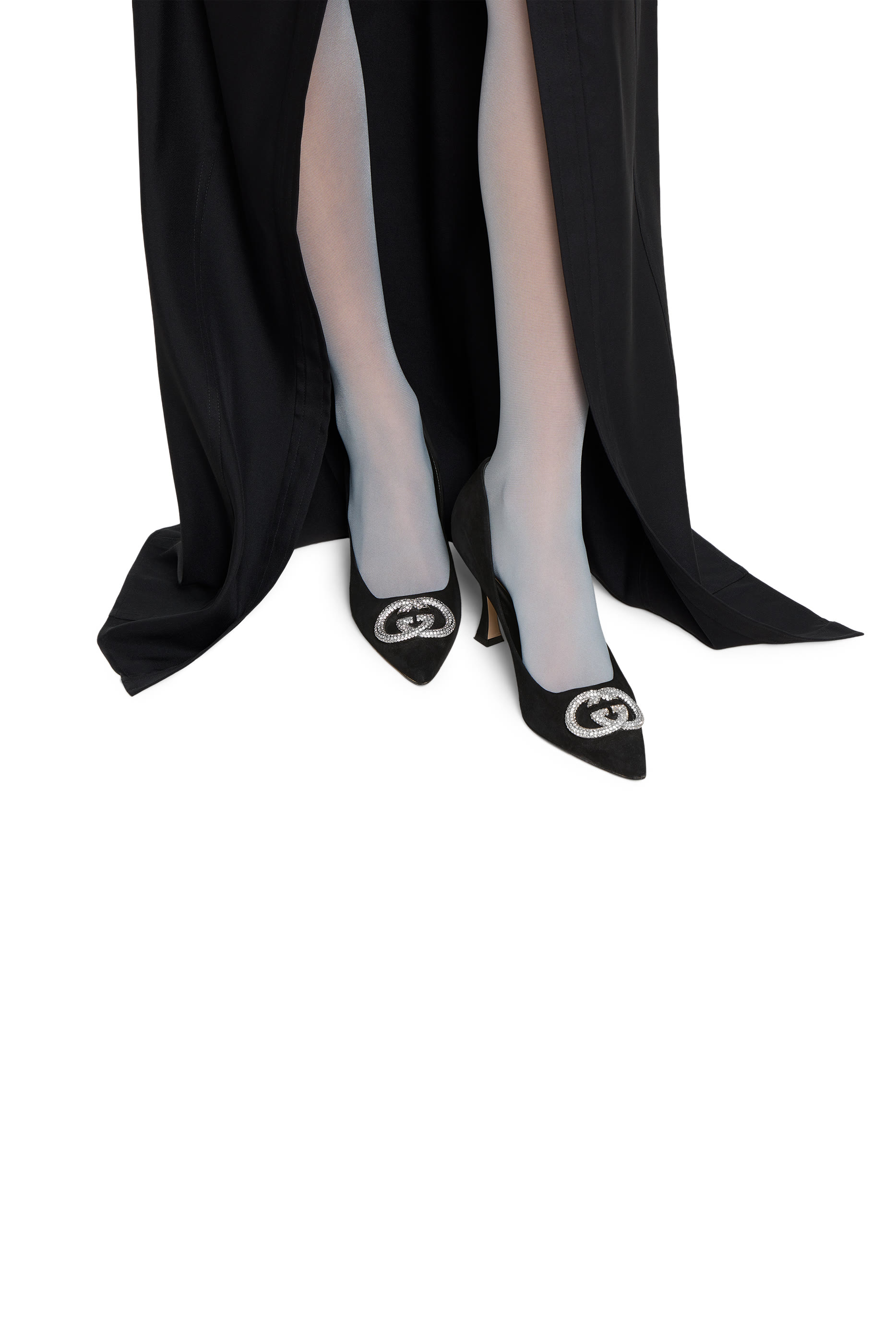 حذاء كلاسيكي 85 بحلية حرفي شعار الماركة المرصعة بالكريستال