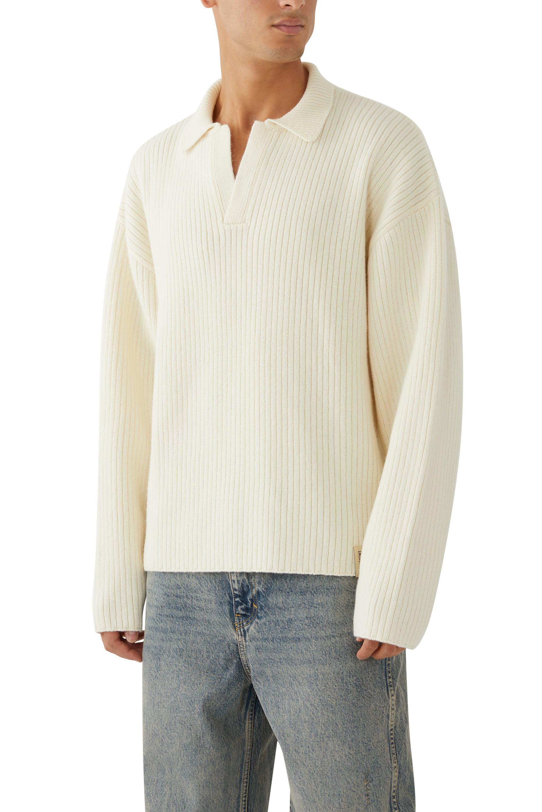 سترة بولو نسيج مضلع