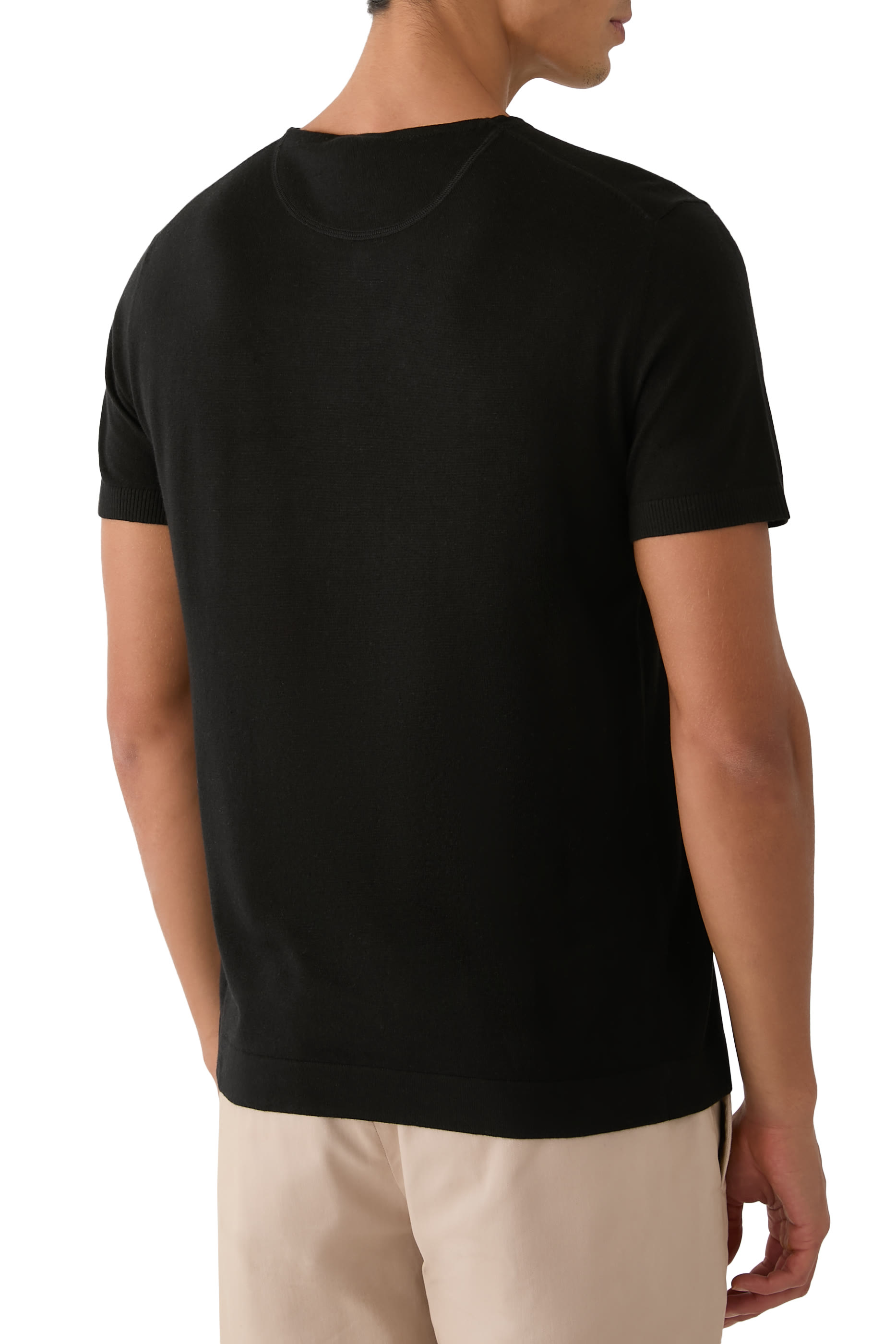 قميص هايس بياقة هنلي حرير وكتان