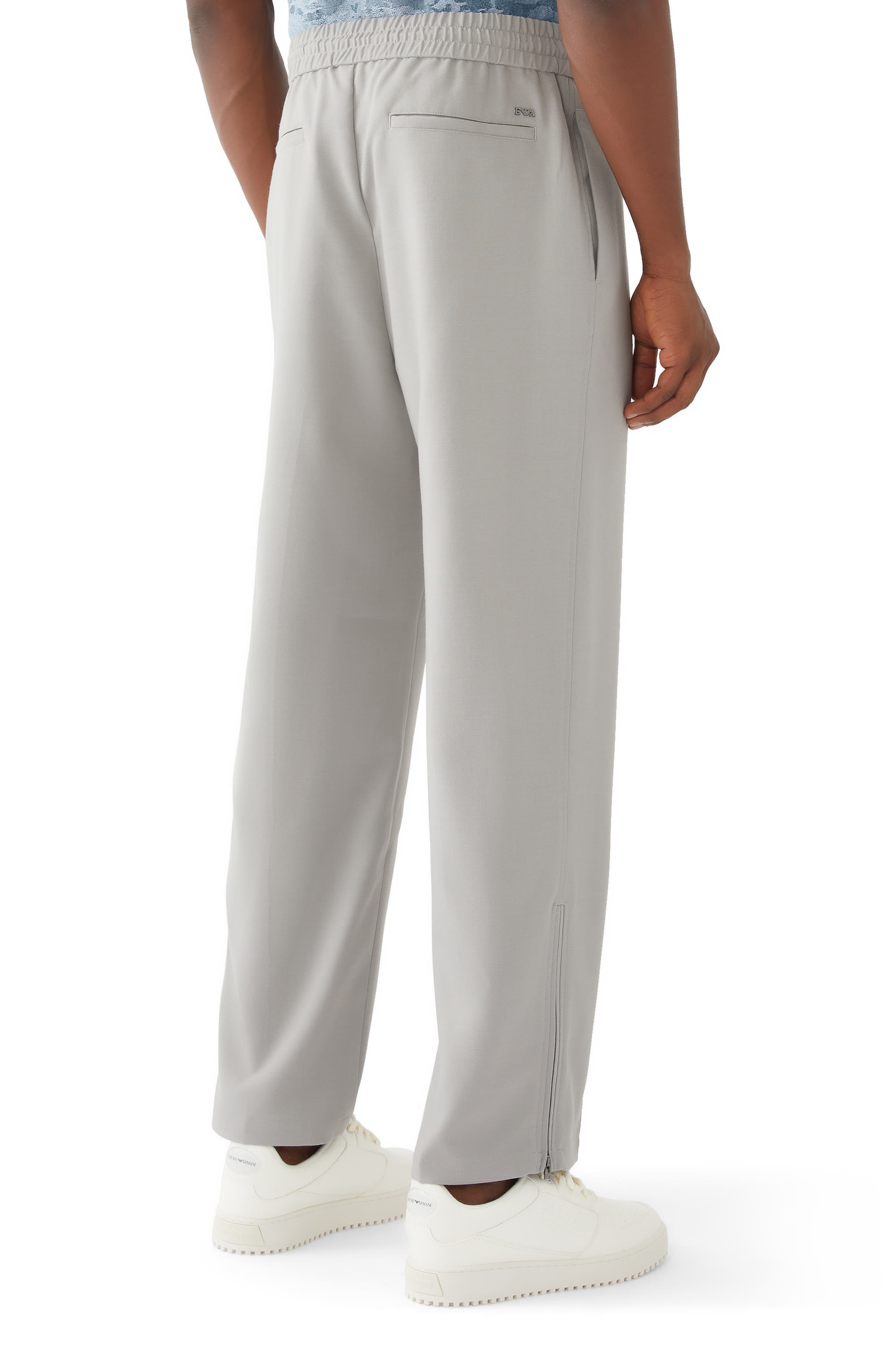 بنطال برباط تضييق مزيج صوف