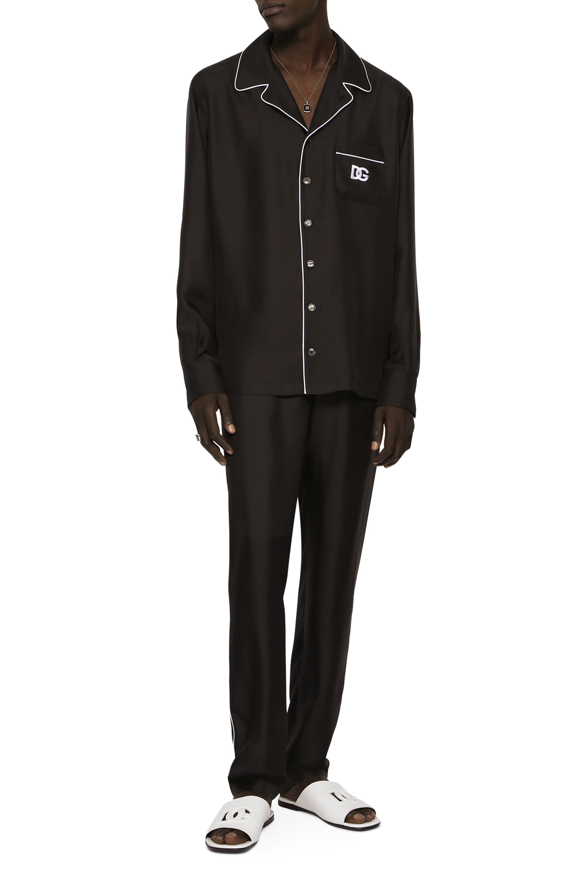 قميص بيجامة حرير