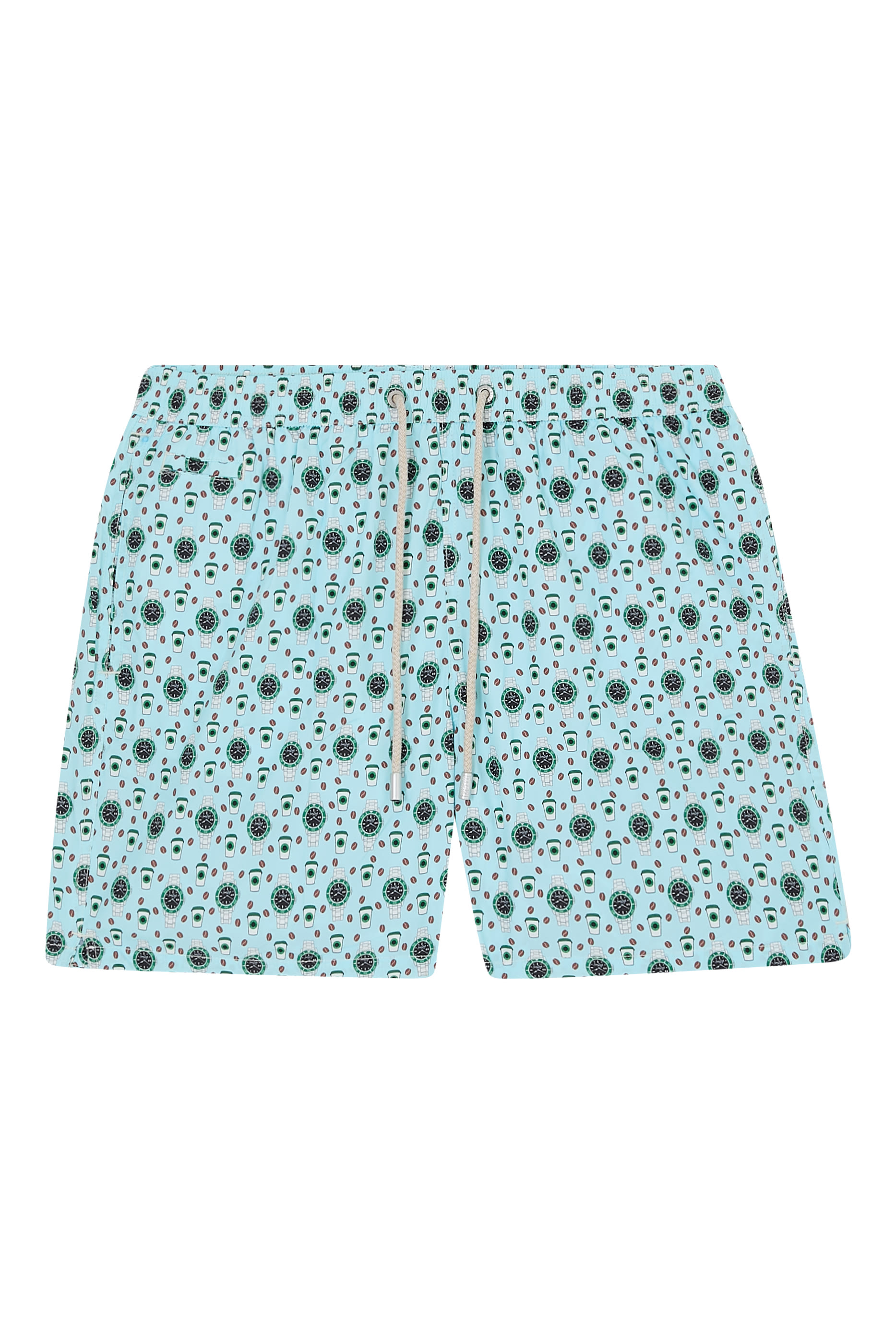 شورت سباحة لايتنج بنقشات فانتاسي دقيقة بتصميم ساعة وستاربكس