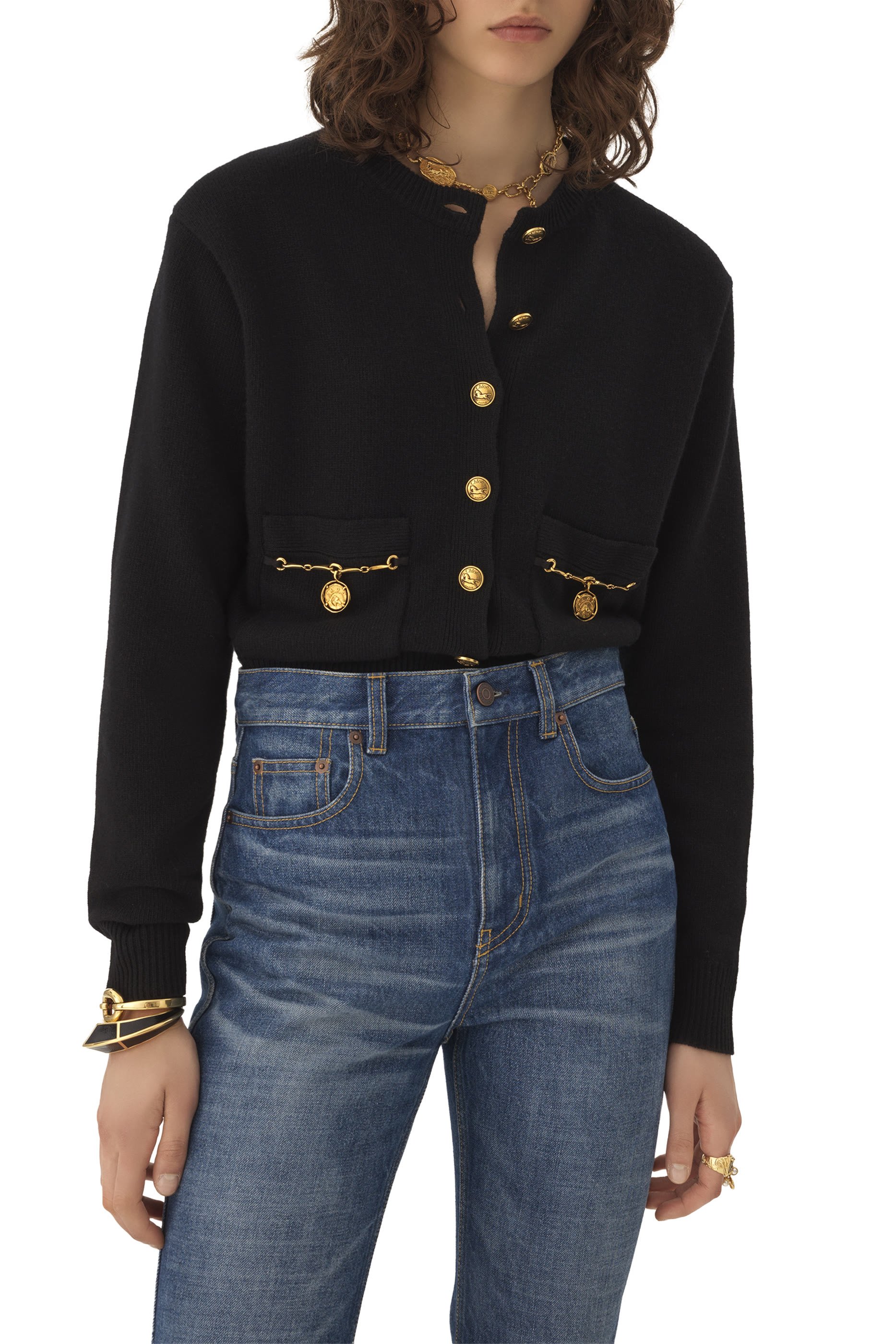 كارديغان بأزرار للإغلاق