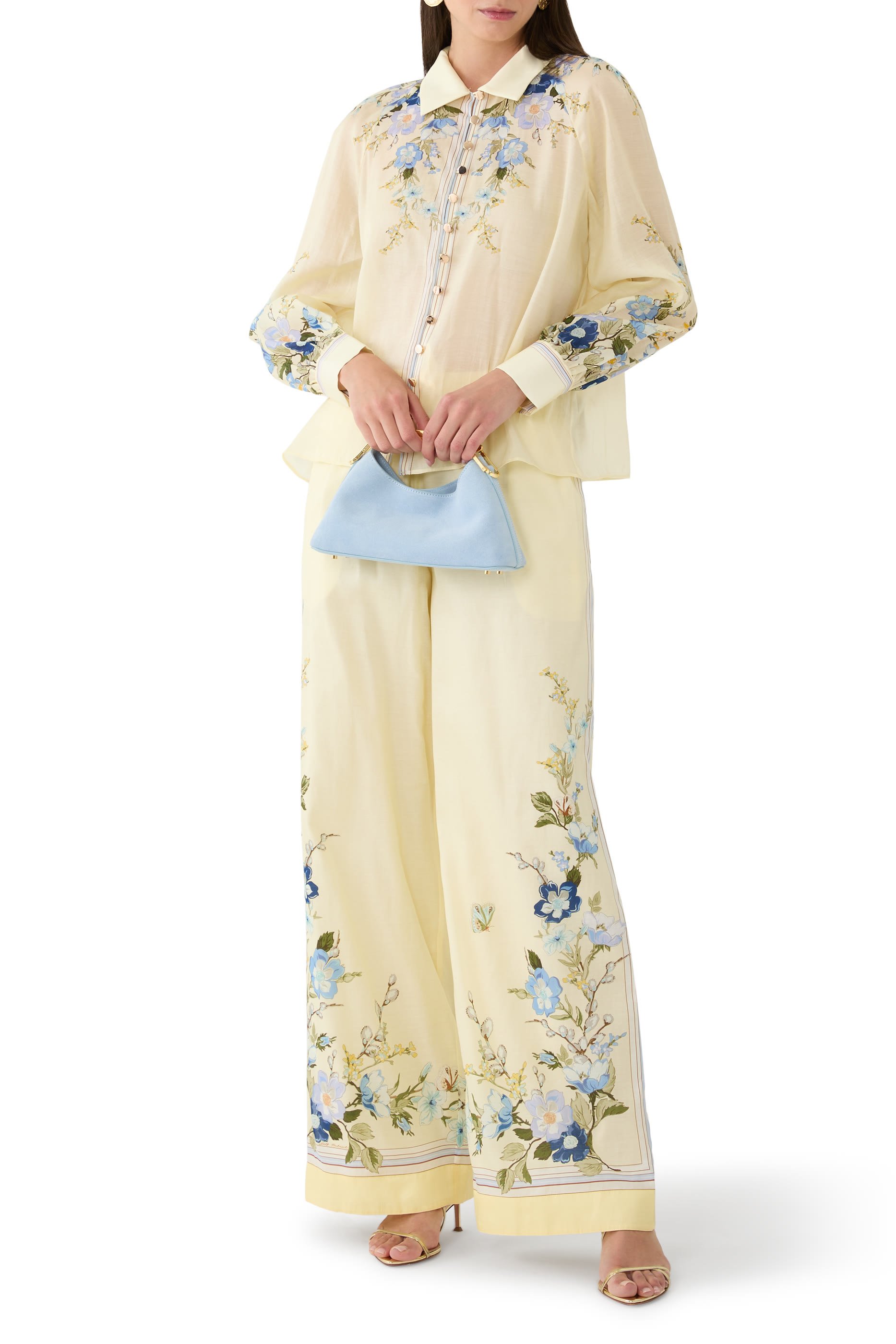 بنطال بنقشة أزهار اورجانزا