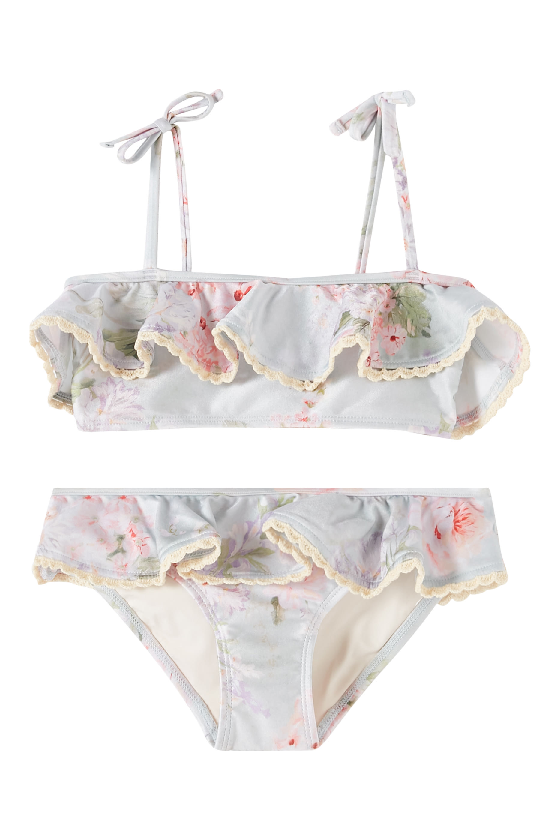 طقم بيكيني هاليداي بحواف كشكش للأطفال