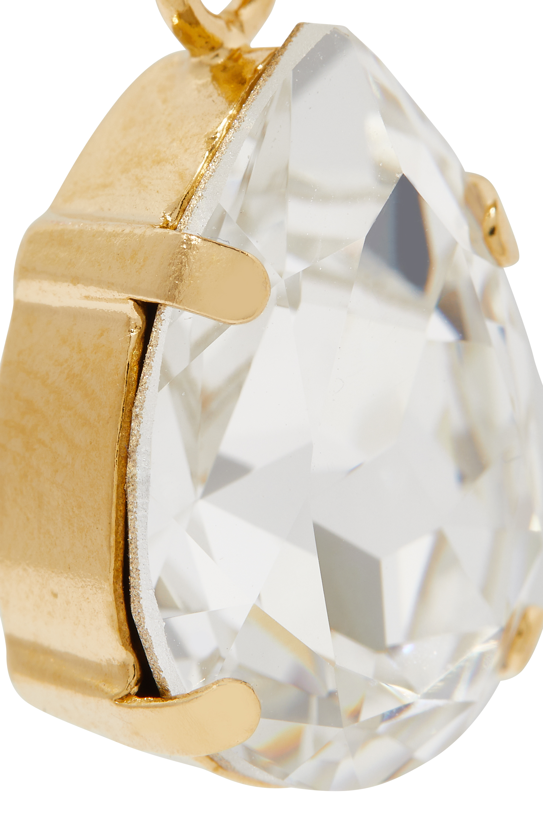 أقراط متدلية كلاسيكية مرصعة بالكريستال روديوم مطلي بذهب عيار 18