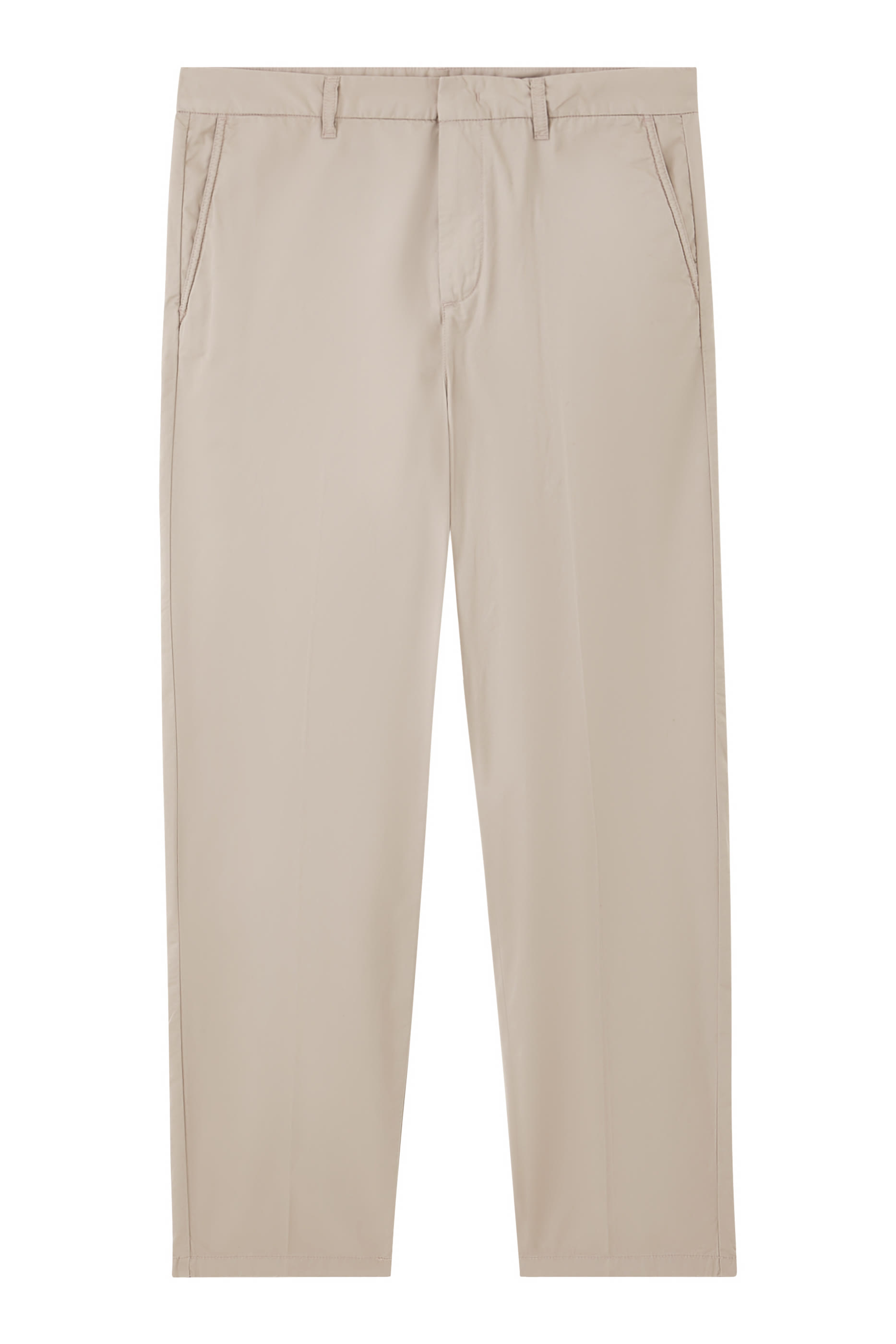 بنطال بقصة ساق مستقيمة قطن تويل