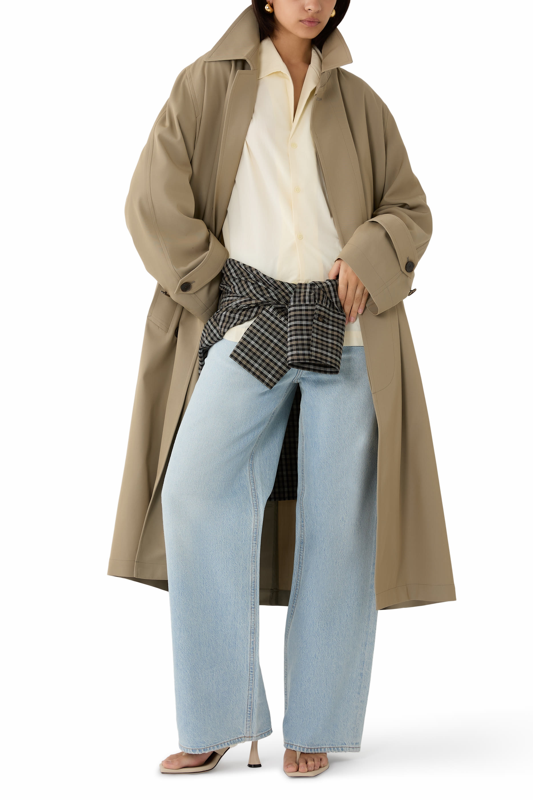 بنطال فضفاض بخصر منخفض