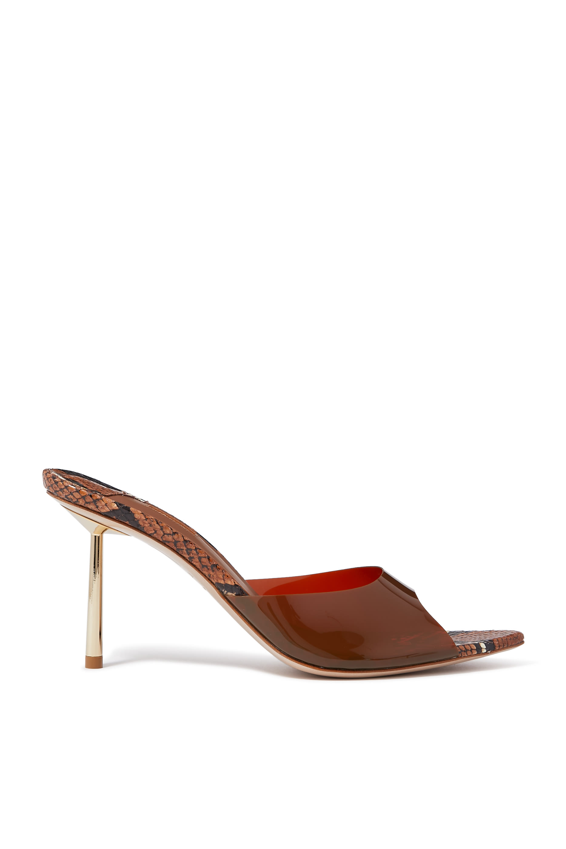 حذاء شفاف 80 مفتوح من الخلف بمقدمة مفتوحة