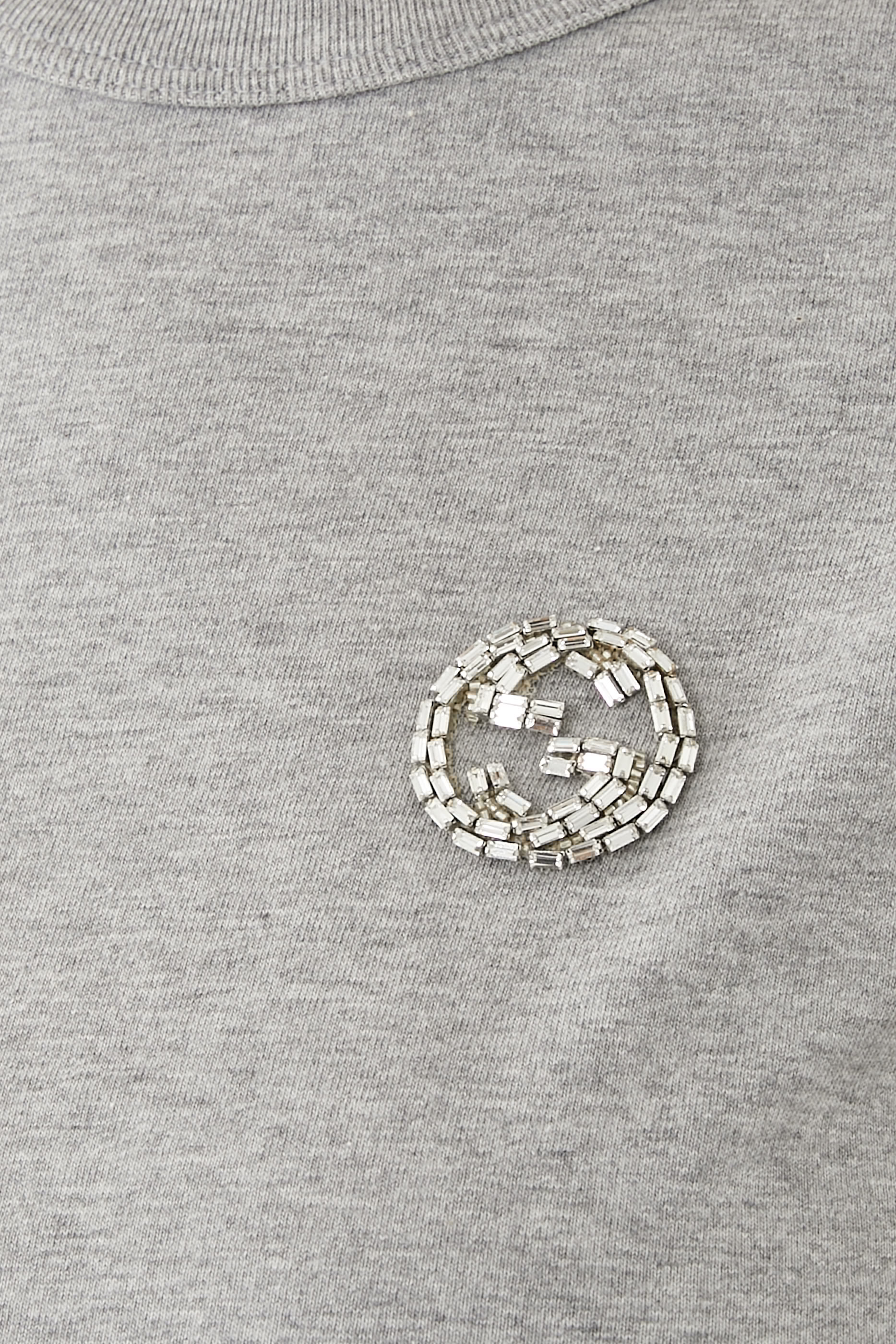 تيشيرت قطن بشعار الماركة المطر بالكريستال